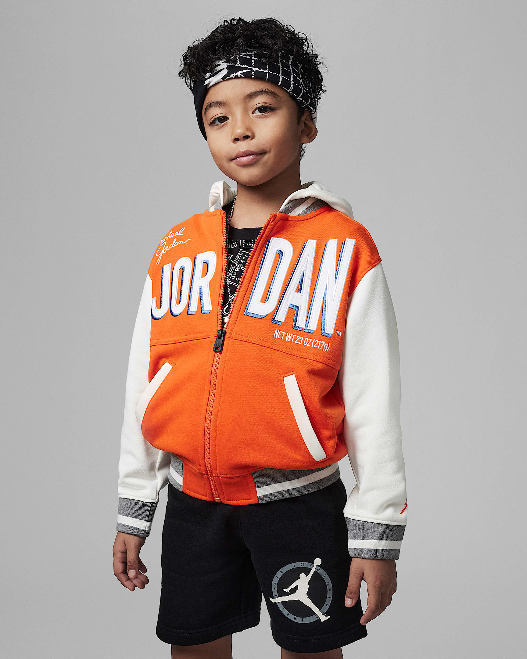 Jordan 幼童连帽夹克 - 灯草橙