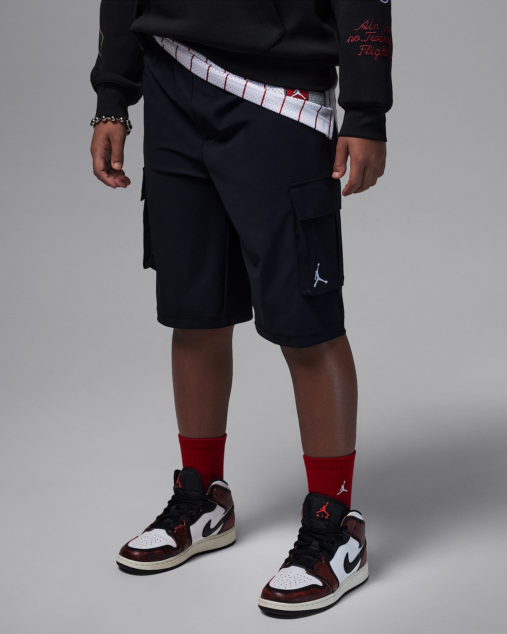 Jordan Jumpman 大童凉感工装短裤 - 黑