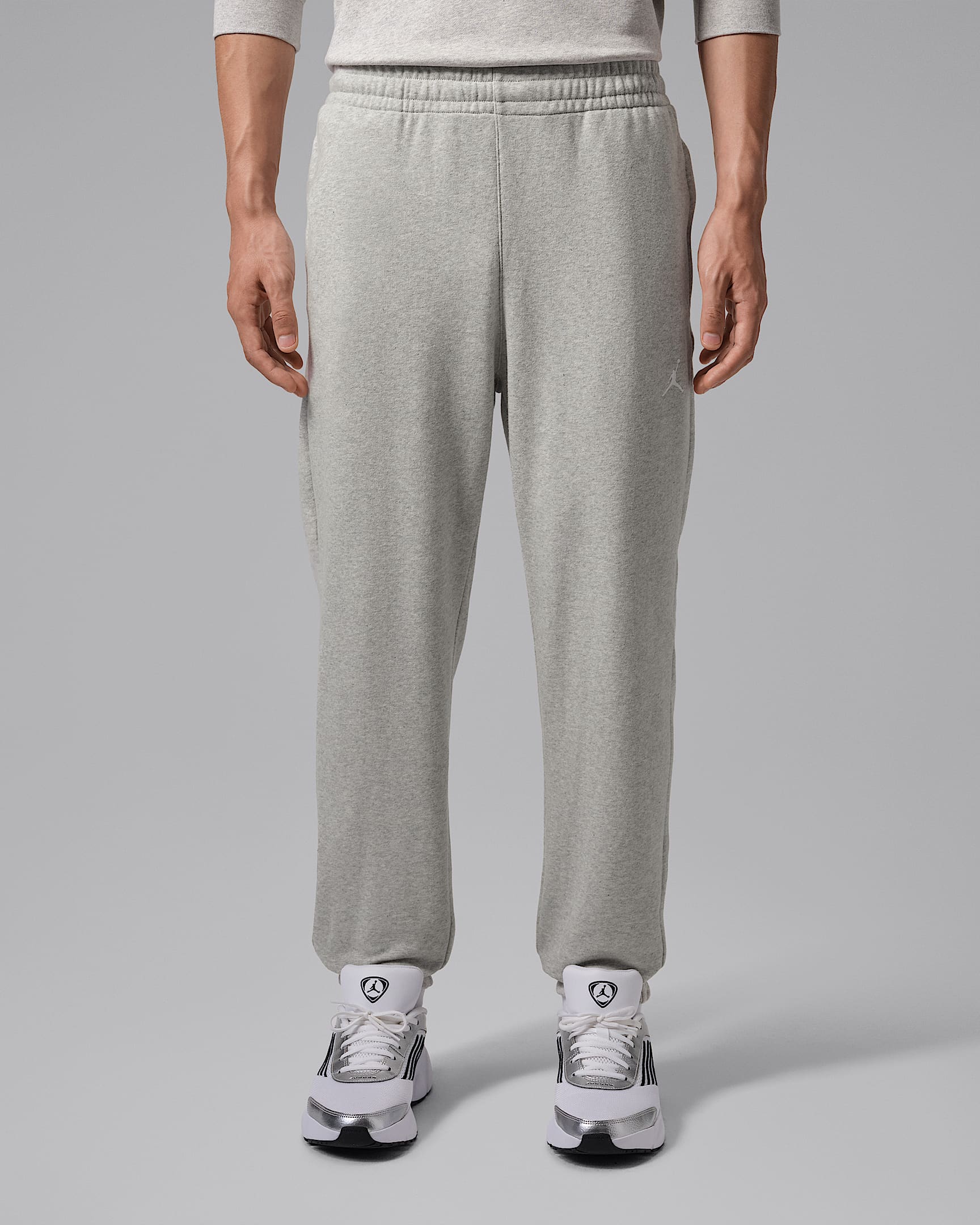 Jordan Sport Crossover Dri-FIT 男子速干针织长裤 - 麻灰/白色
