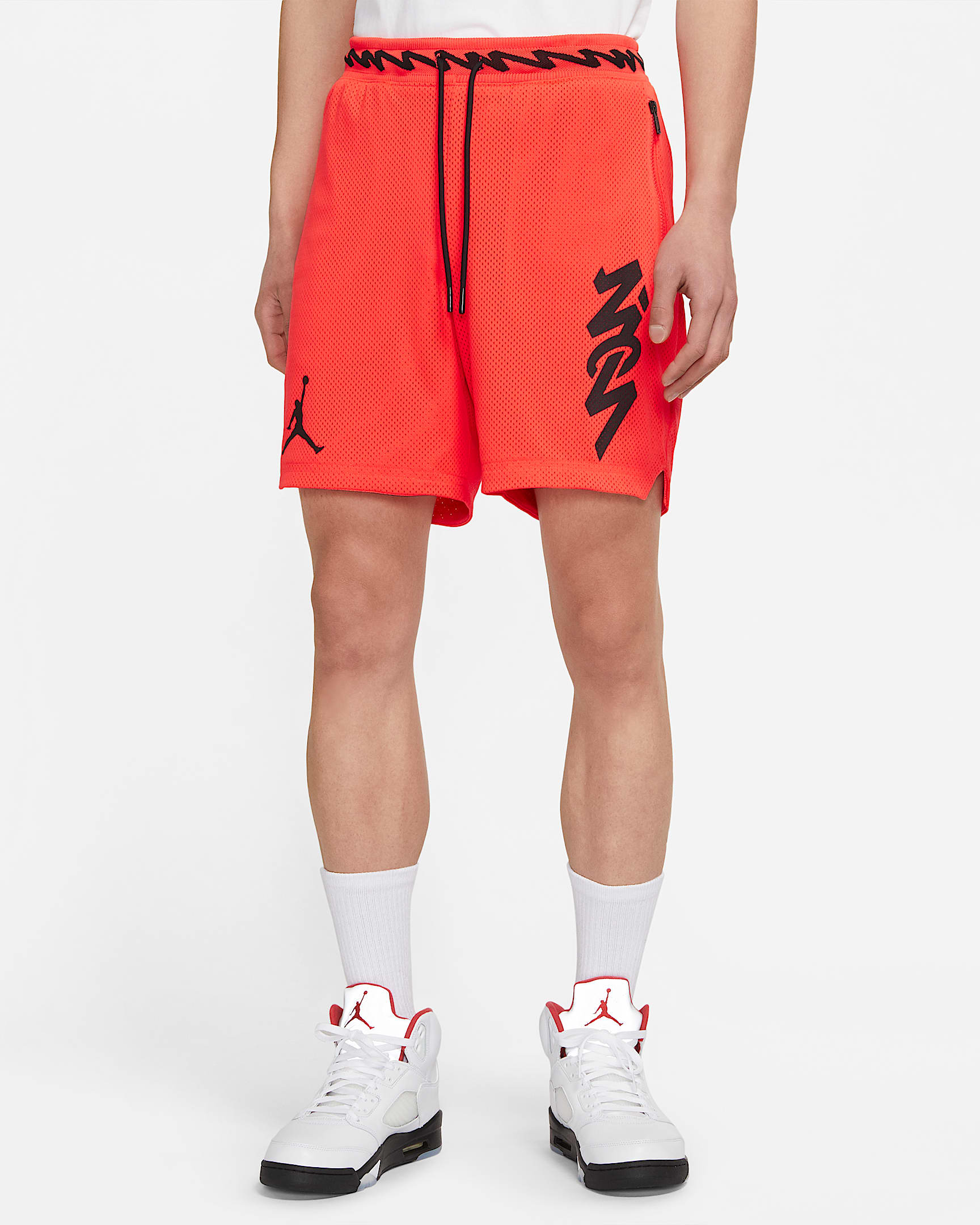 Jordan Dri-FIT Zion Mesh 男子短裤 - 亮深红/黑