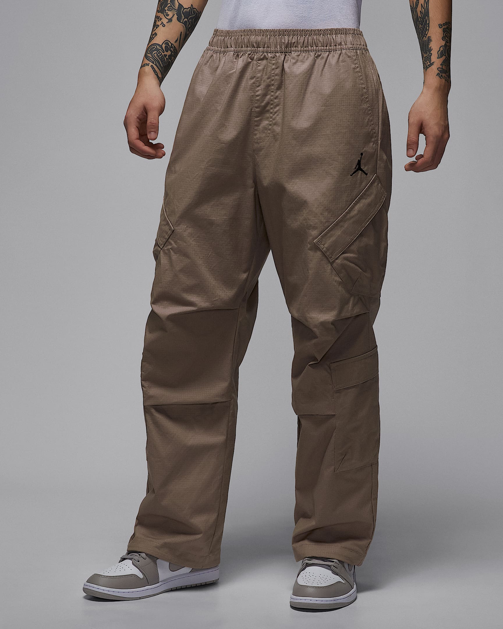 Jordan Flight 男子机能风长裤 - 卡其/黑