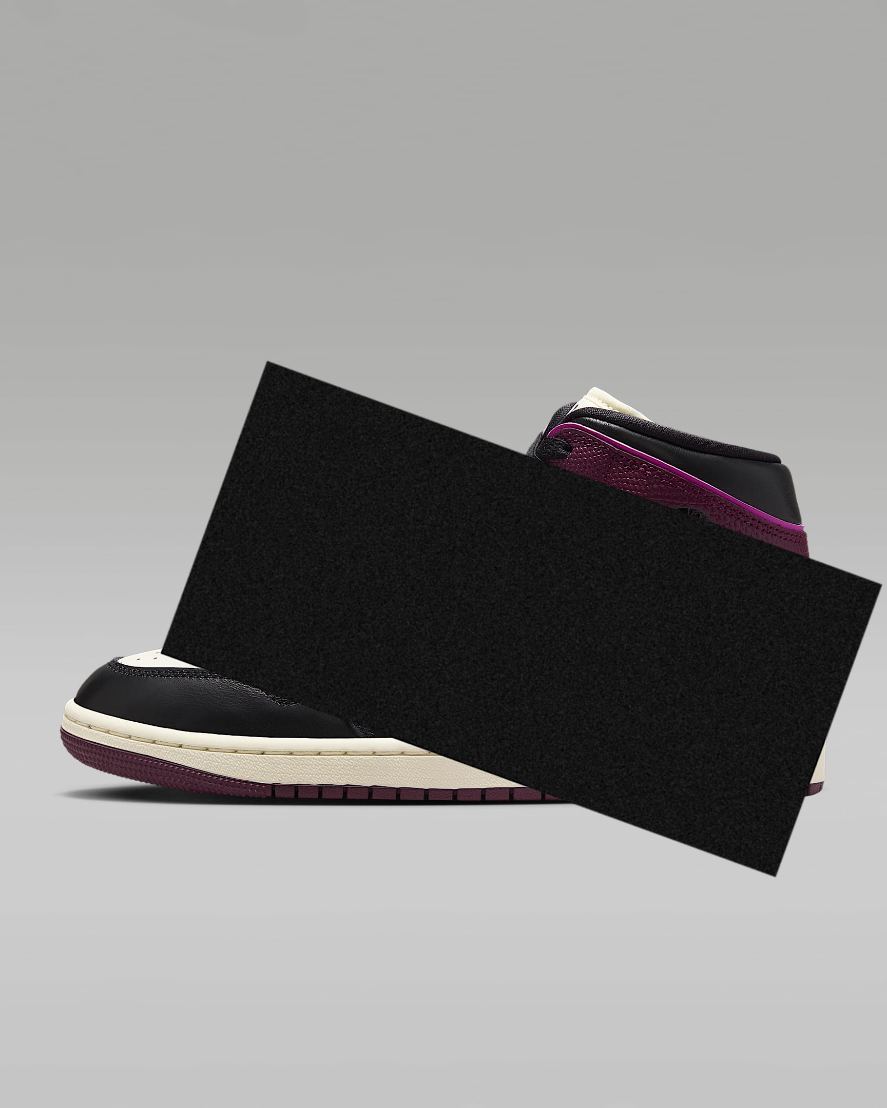 Air Jordan 1 Mid SE 女子运动鞋 - 帆白/活力粉/波尔多酒红色/黑