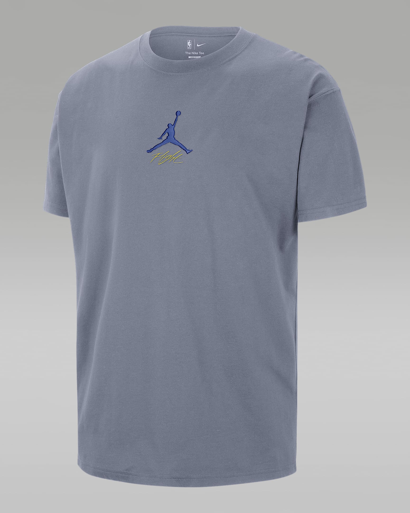 金州勇士队 Courtside Statement Edition Jordan NBA 男子T恤 - 灰石板蓝