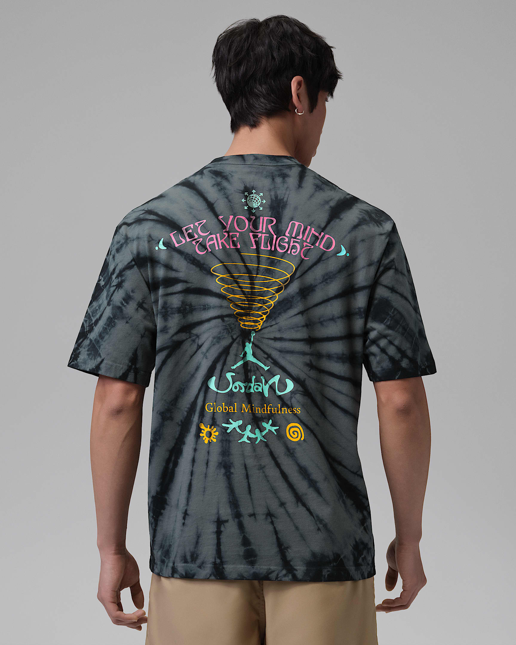 Jordan Brooklyn 男子扎染T恤 - 铁灰