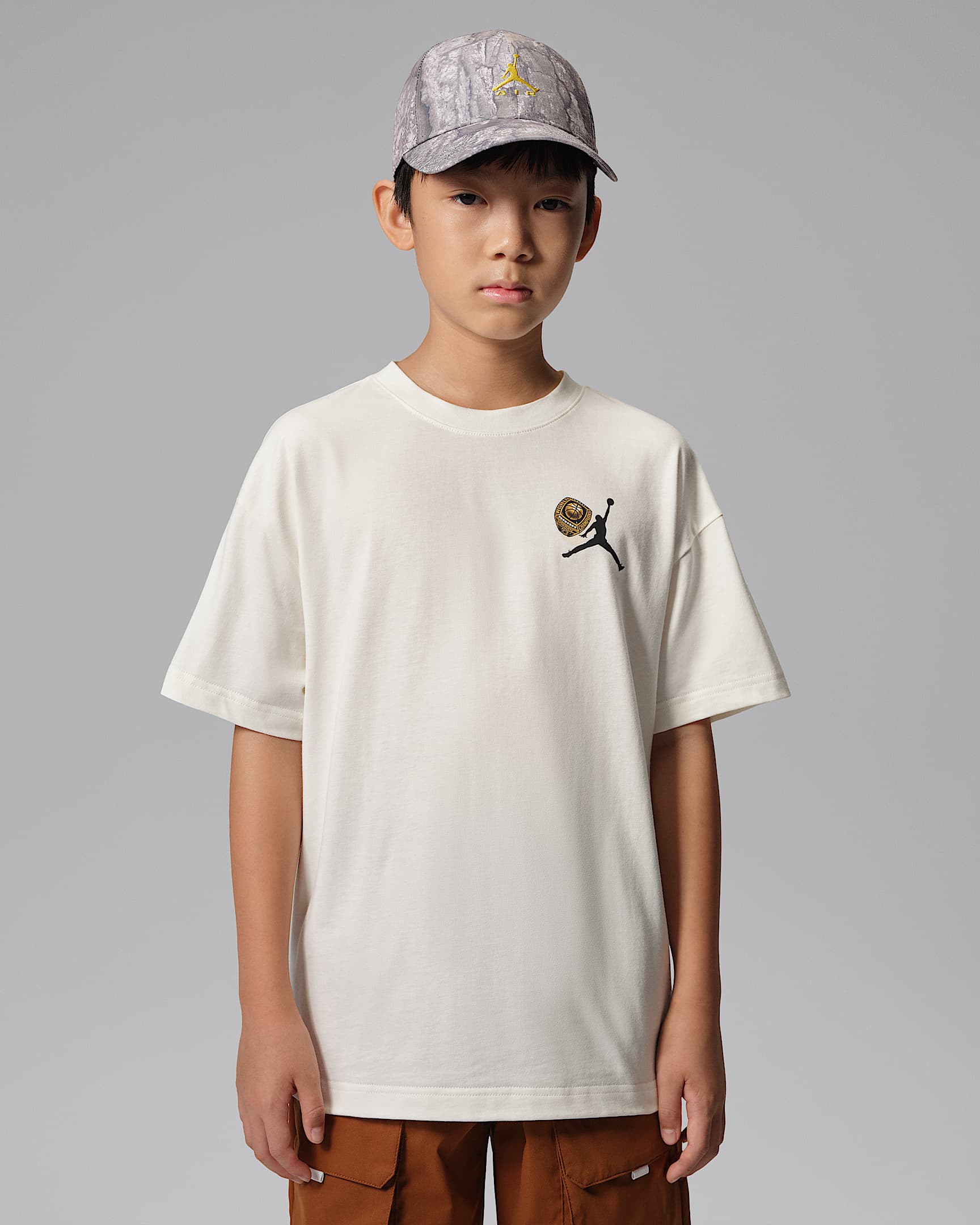 Jordan Mike's Gear 大童短袖T恤 - 帆白