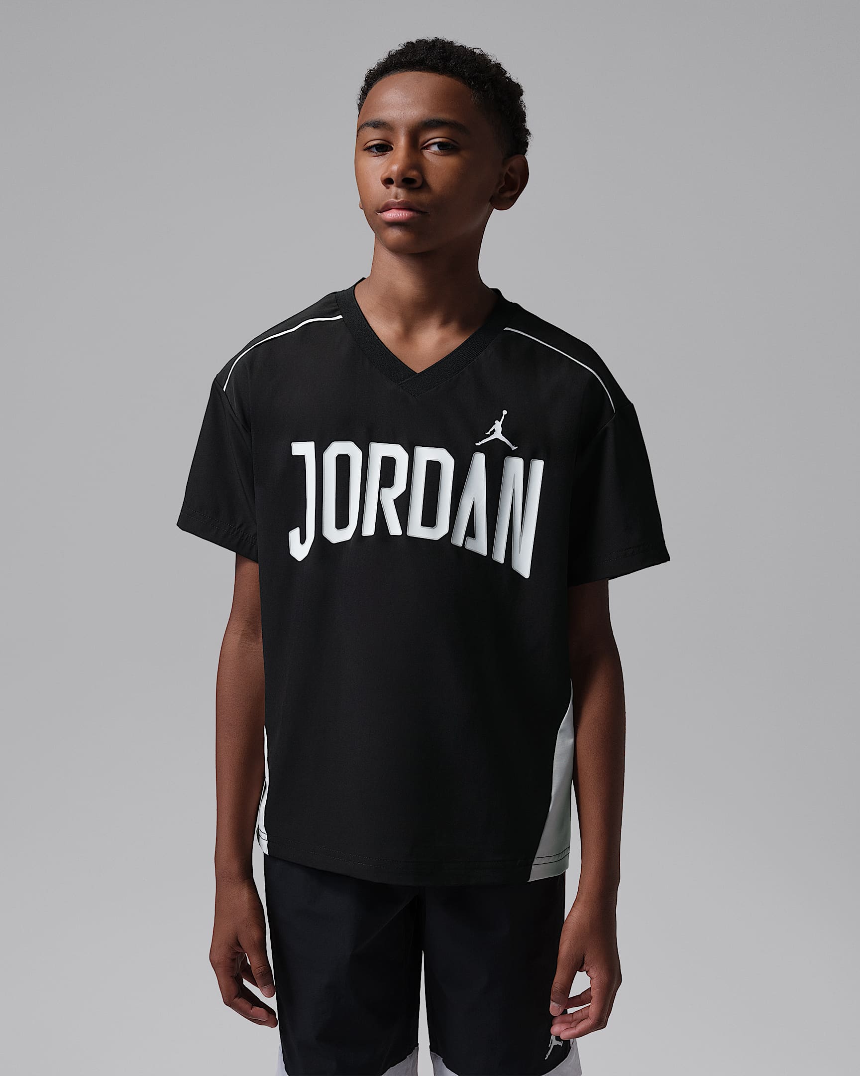 Jordan Prestige 大童防晒上衣 - 黑