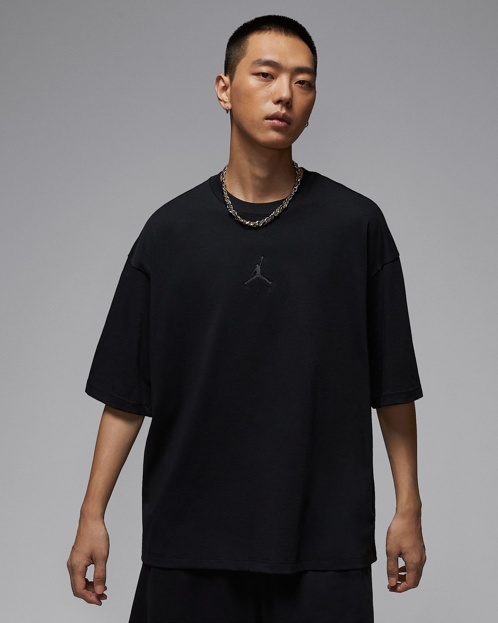 Jordan Flight Essentials 男子 Oversize 风T恤 - 黑/黑