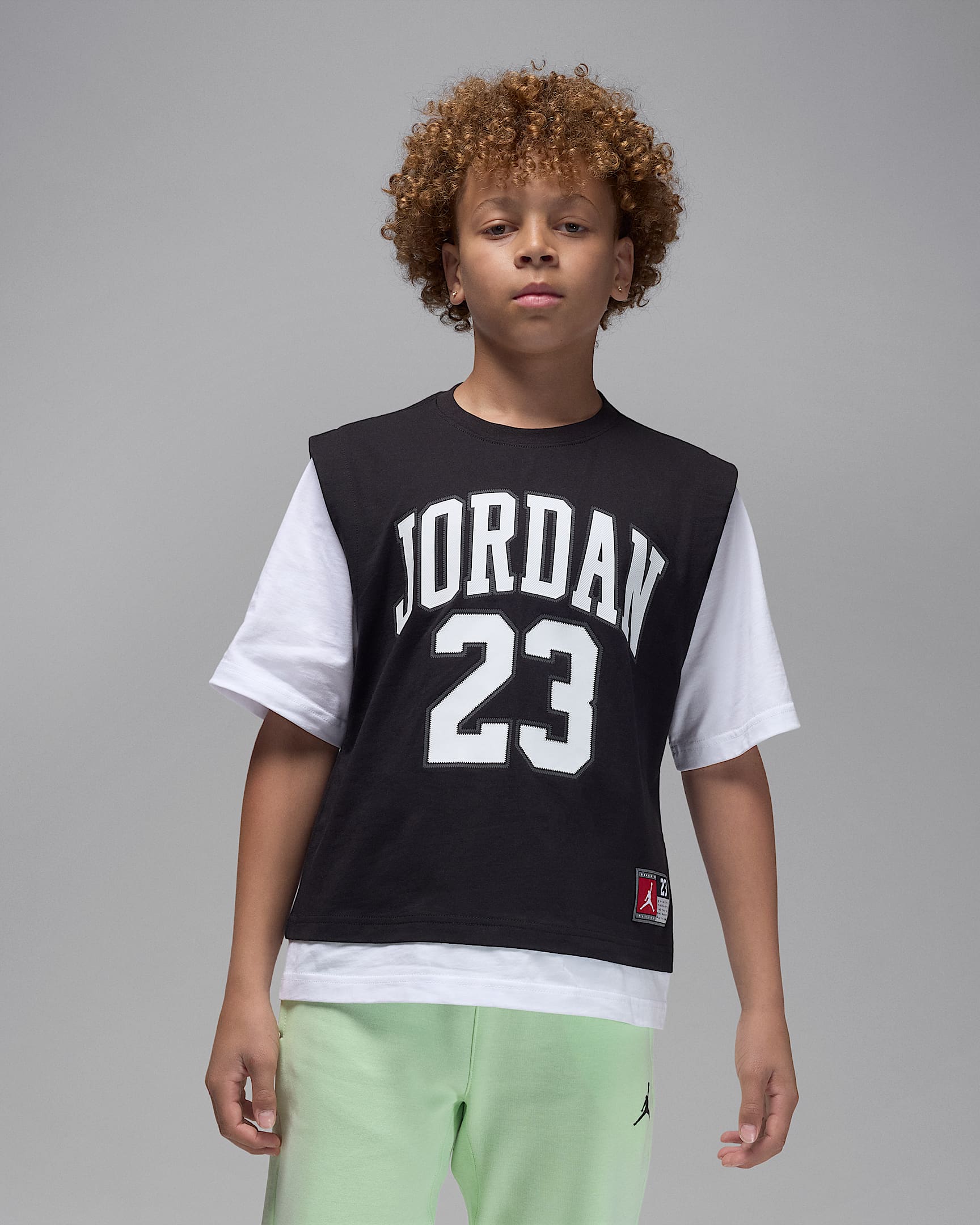 Jordan Jumpman 大童短袖上衣 - 黑