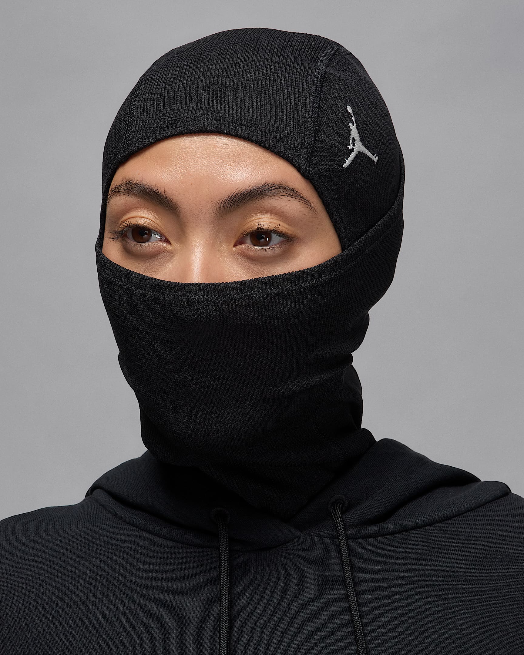 Jordan Flight Warm 罗纹针织头套 - 黑/白色
