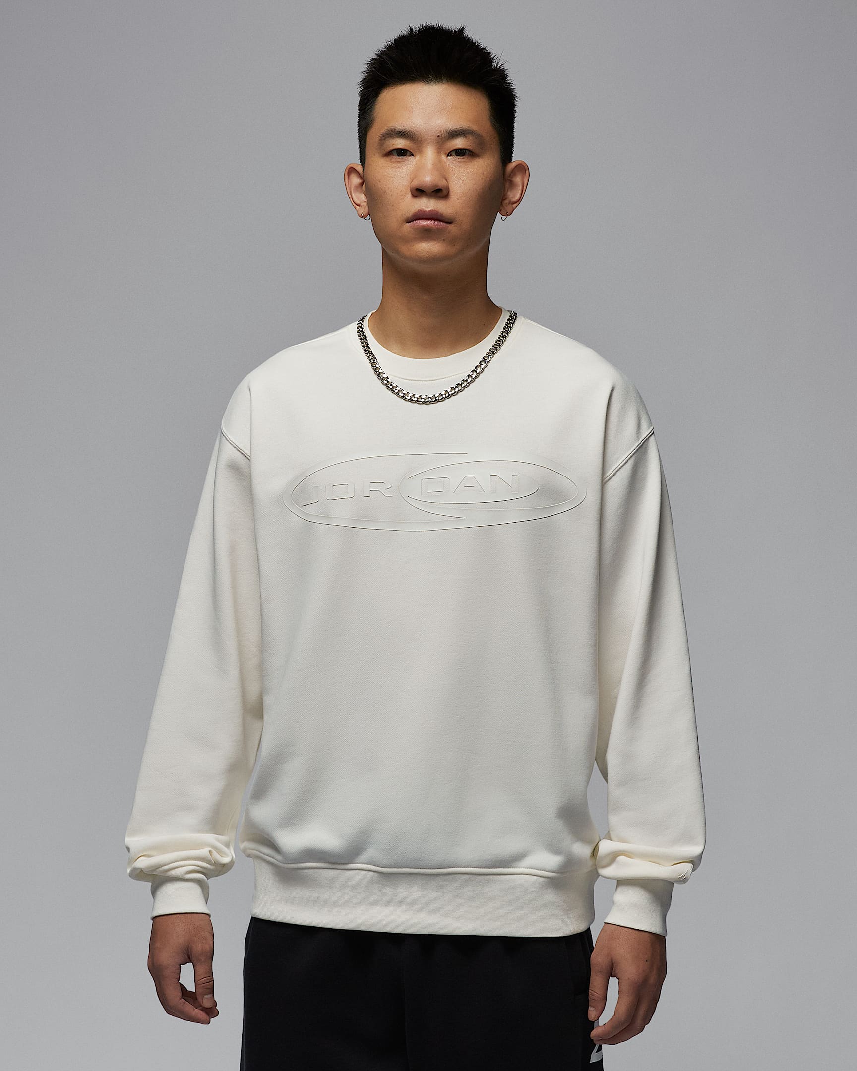 Jordan Essentials 男子圆领运动衫 - 帆白/帆白
