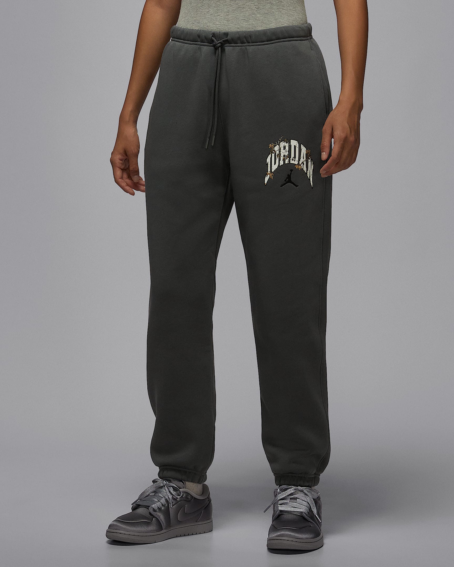 Jordan Brooklyn Fleece Realtree 女子加绒长裤 - 铁灰/黑