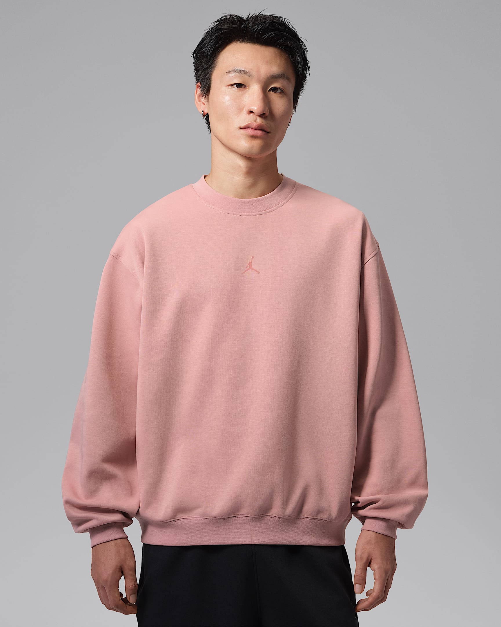 Jordan Sport Hoop Fleece Dri-FIT 男子速干圆领运动衫 - 锈粉