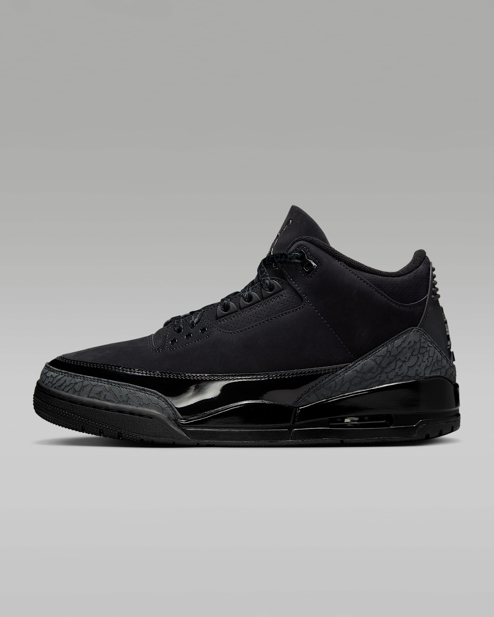 Air Jordan 3 Retro "Black Cat" 复刻男子运动鞋复古缓震 - 黑/白色/暗炭黑