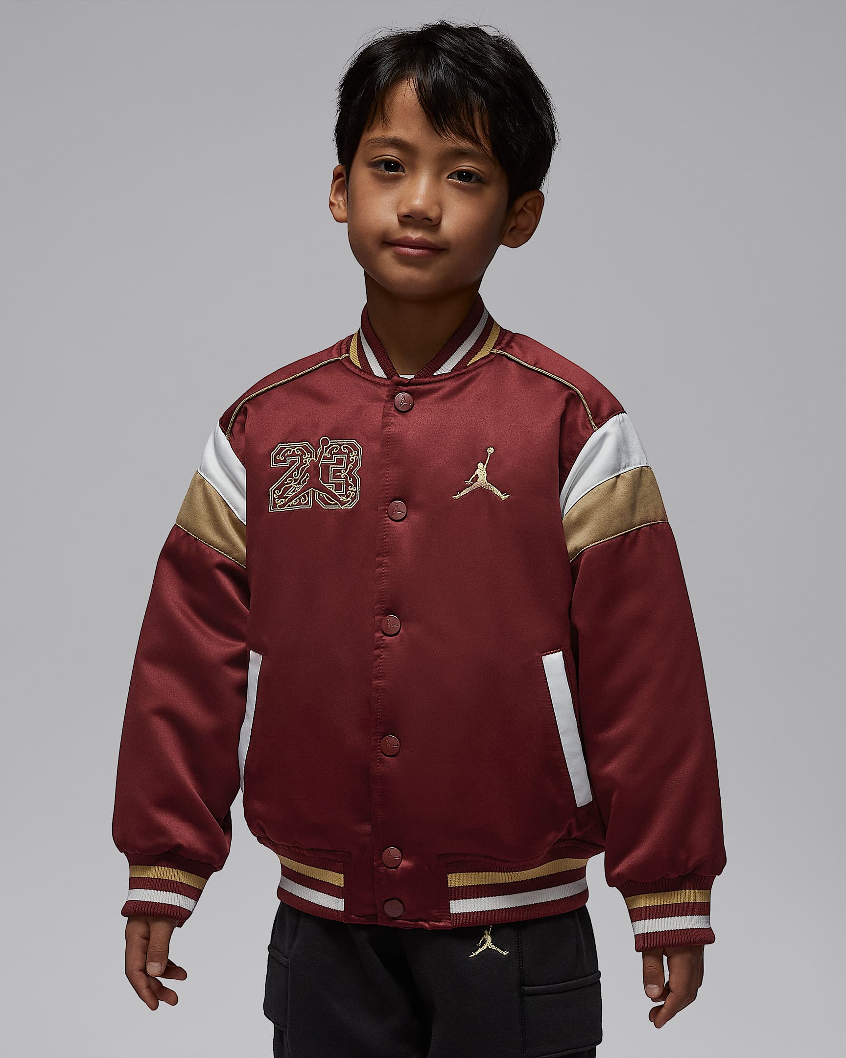 Jordan 新年系列大童双面穿绗缝夹克 - 暗队红