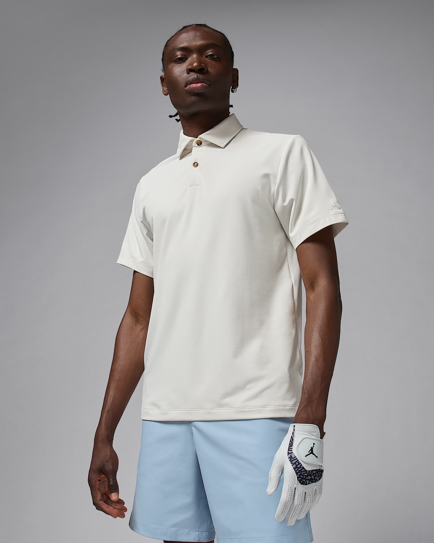 Jordan Sport 男子高尔夫翻领T恤 - 幻影灰白/幻影灰白