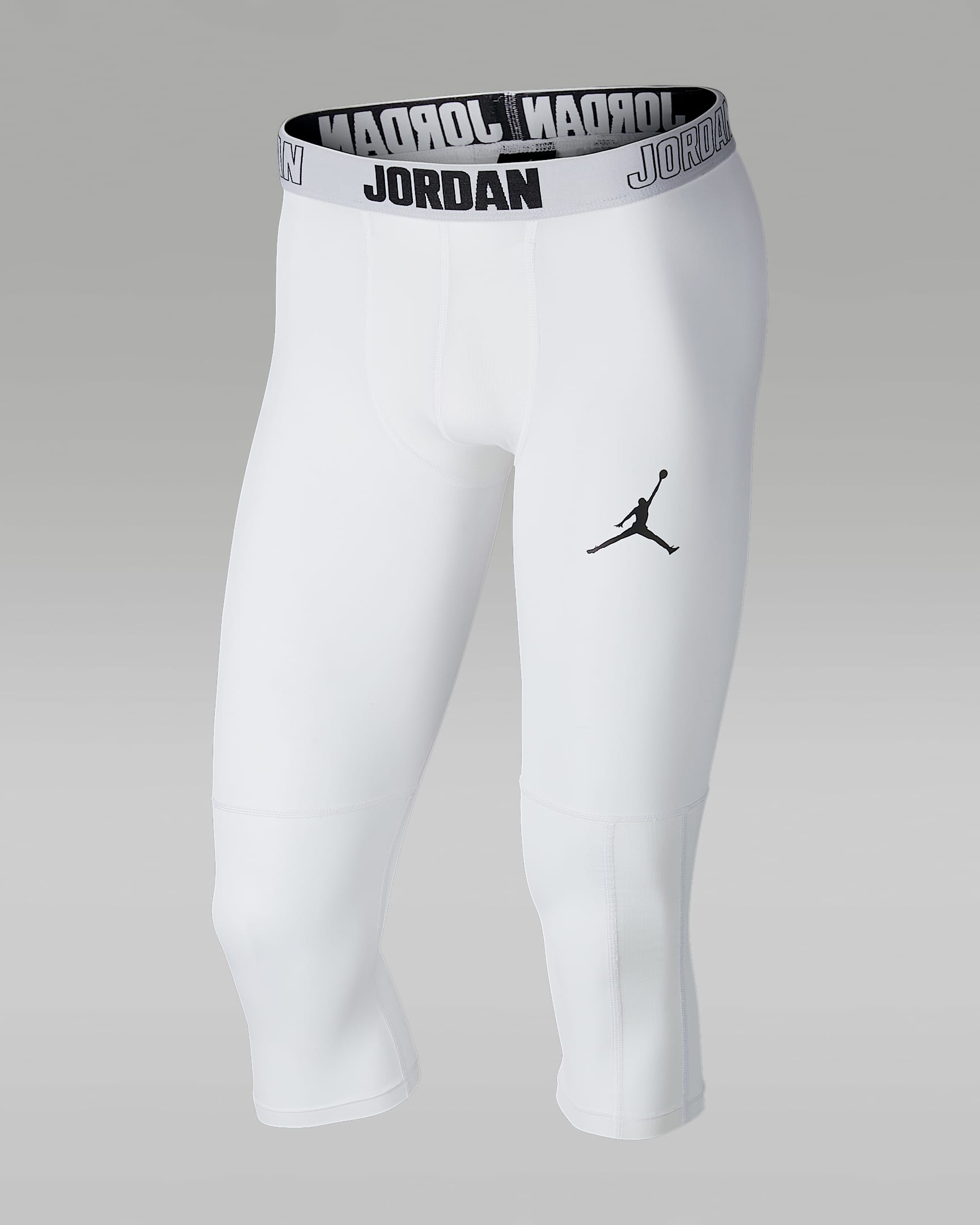 Jordan Dri-FIT 23 Alpha 3/4 男子训练紧身裤 - 白色/黑/黑