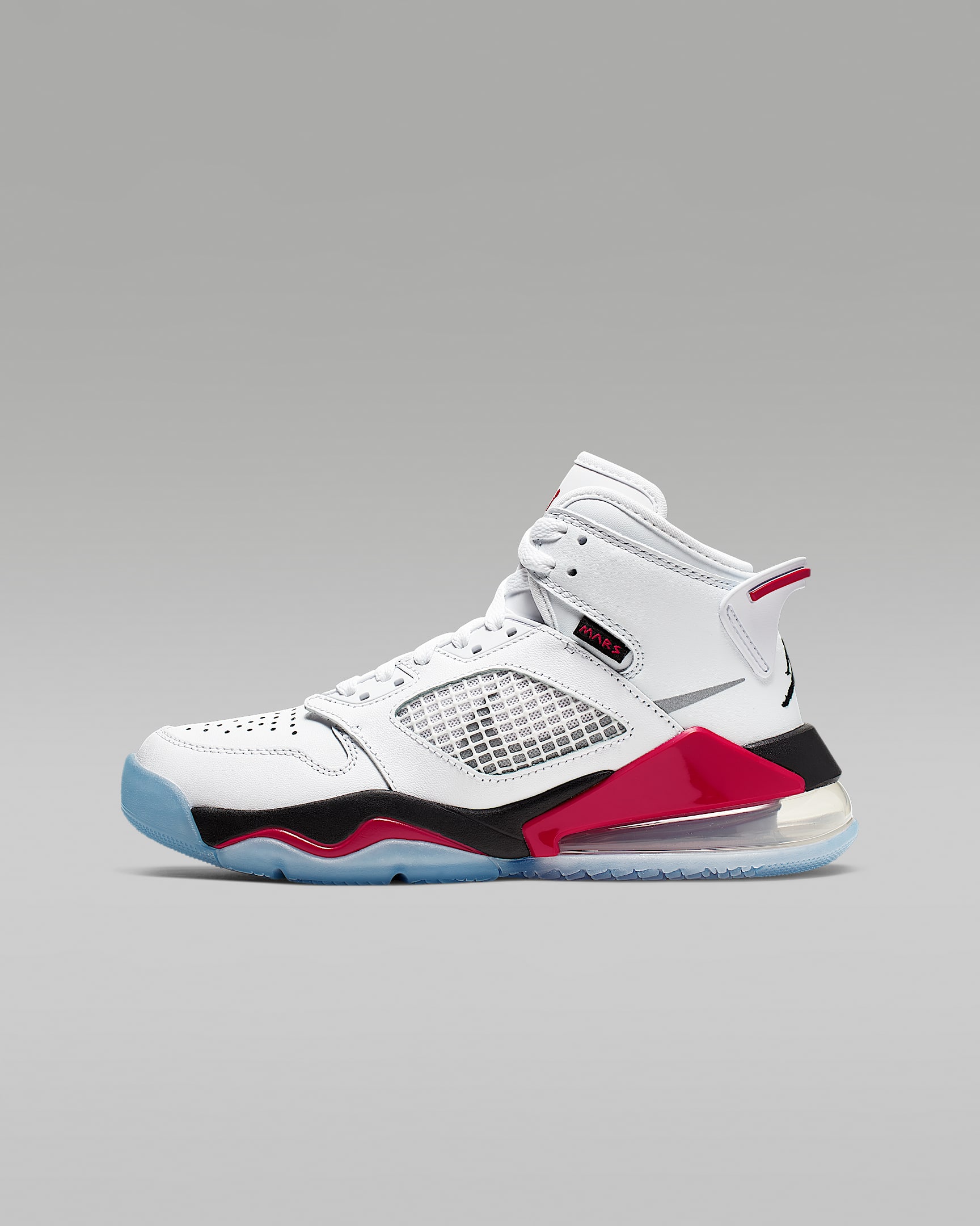 Jordan Mars 270 (GS) 大童运动童鞋 - 白色/火焰红/黑/银