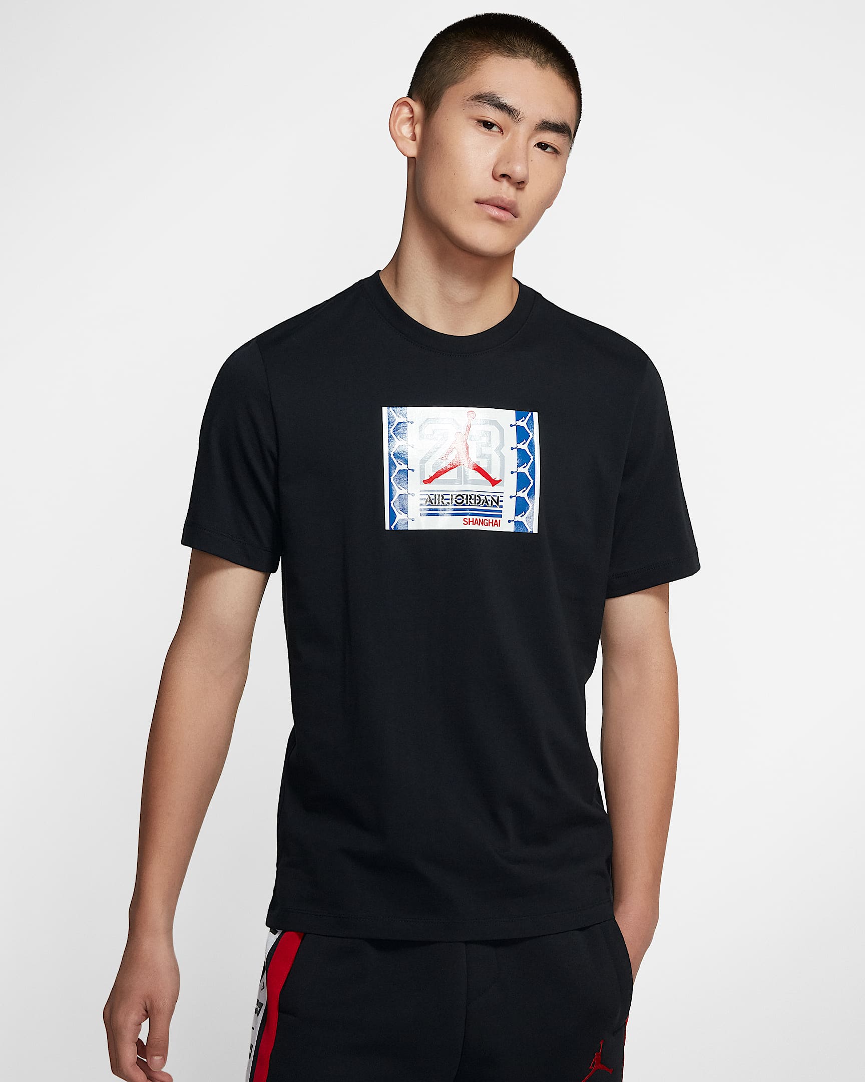Jordan "Shanghai" City 男子T恤 - 黑