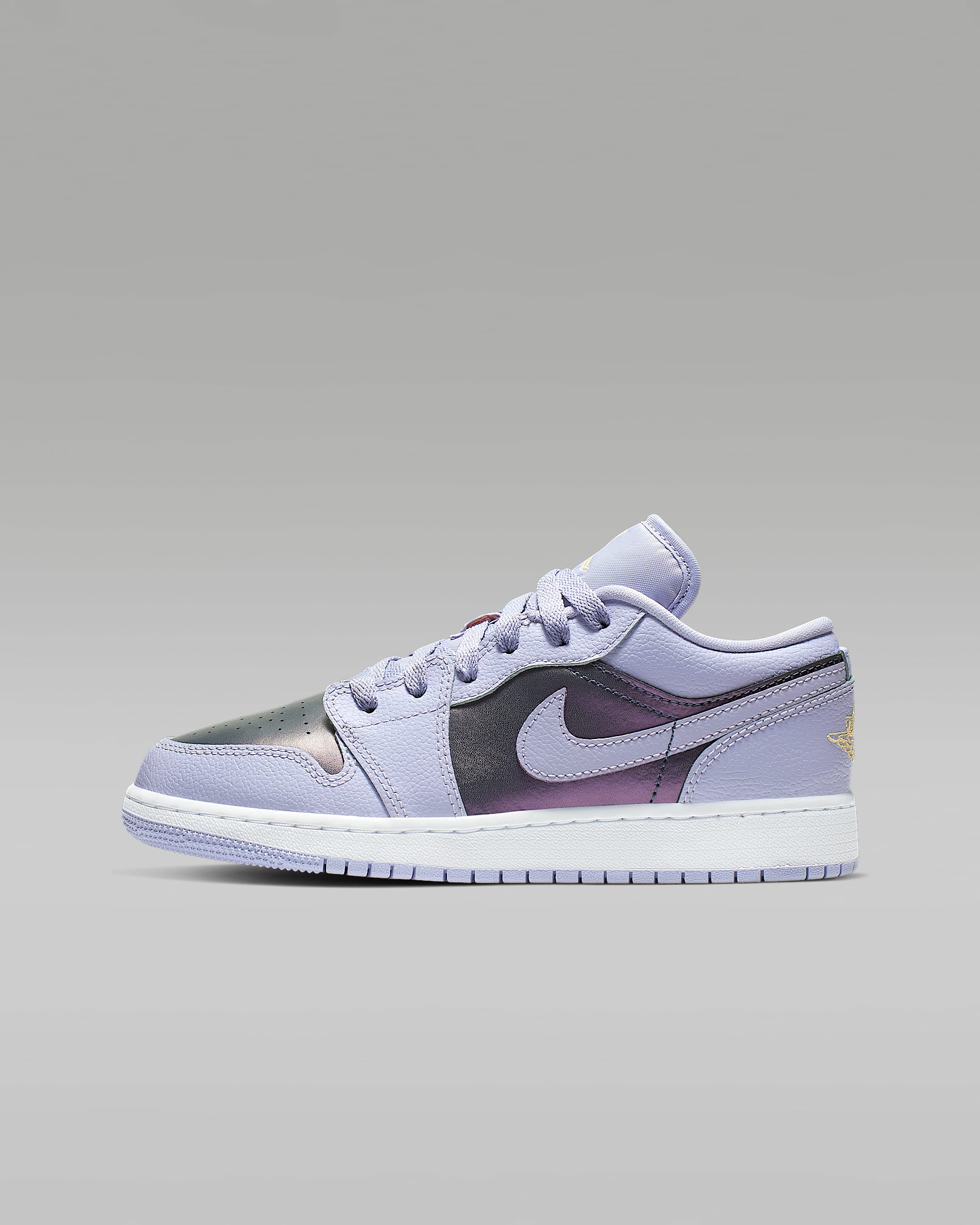 Air Jordan 1 Low (GS) 大童运动童鞋 - 氧气紫/季风蓝/浅甜瓜橙/氧气紫