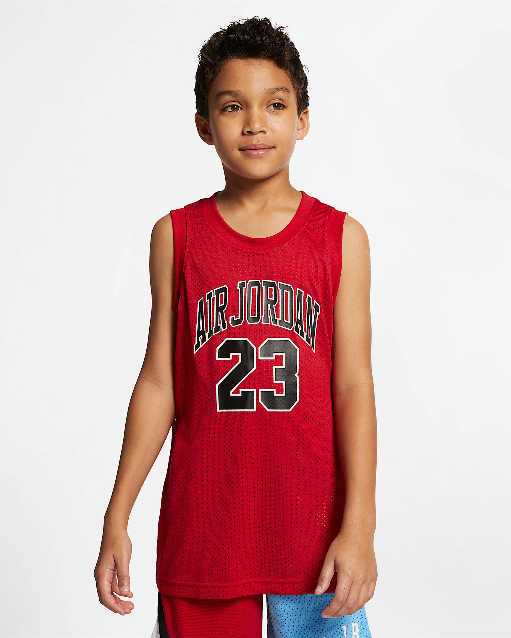 Air Jordan Dri-FIT 大童(男孩)球衣 - 健身红