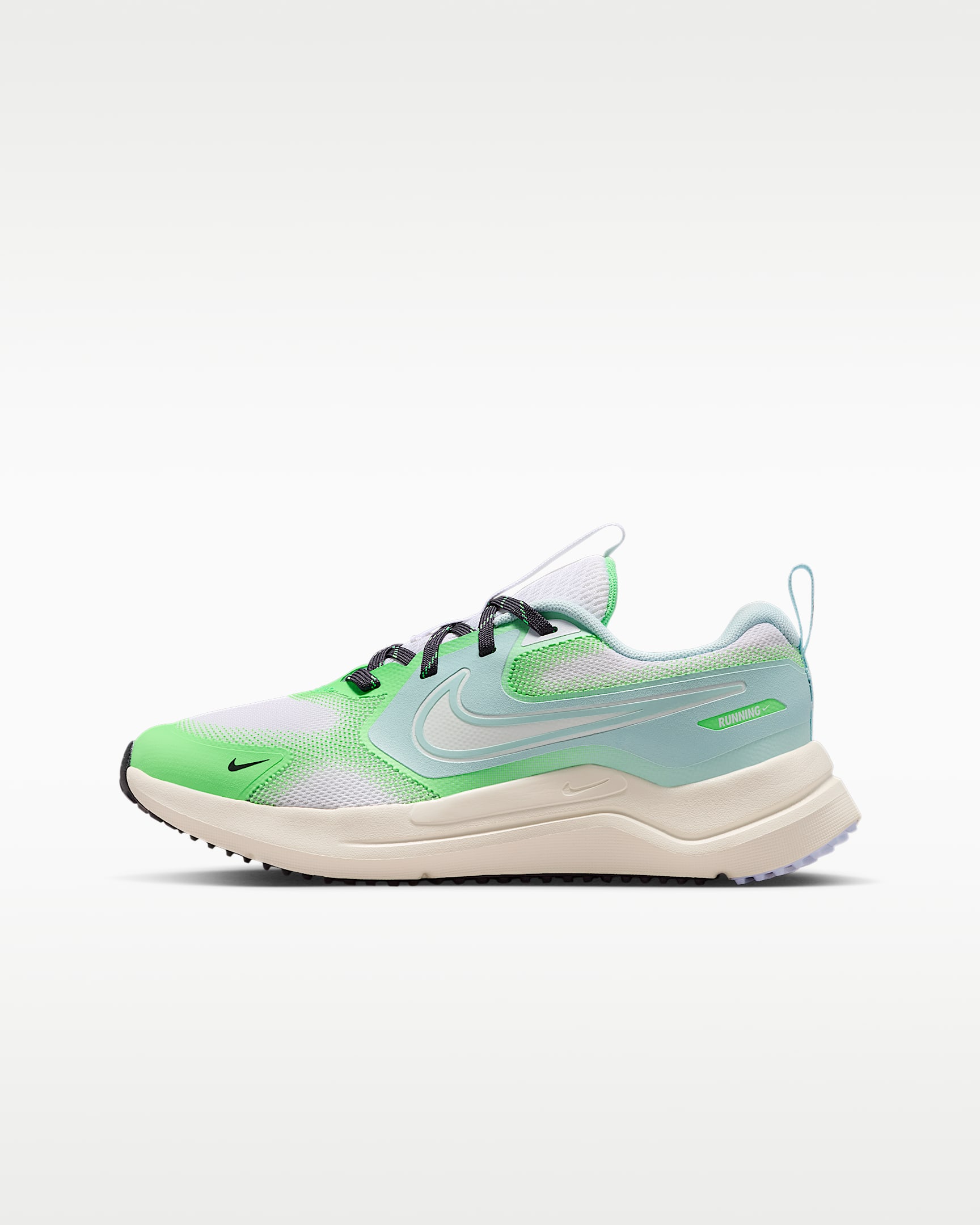 Nike Cosmic Runner 耐克宇宙一号大童公路跑步鞋 - 白色/珍珠灰/梦幻绿/白色