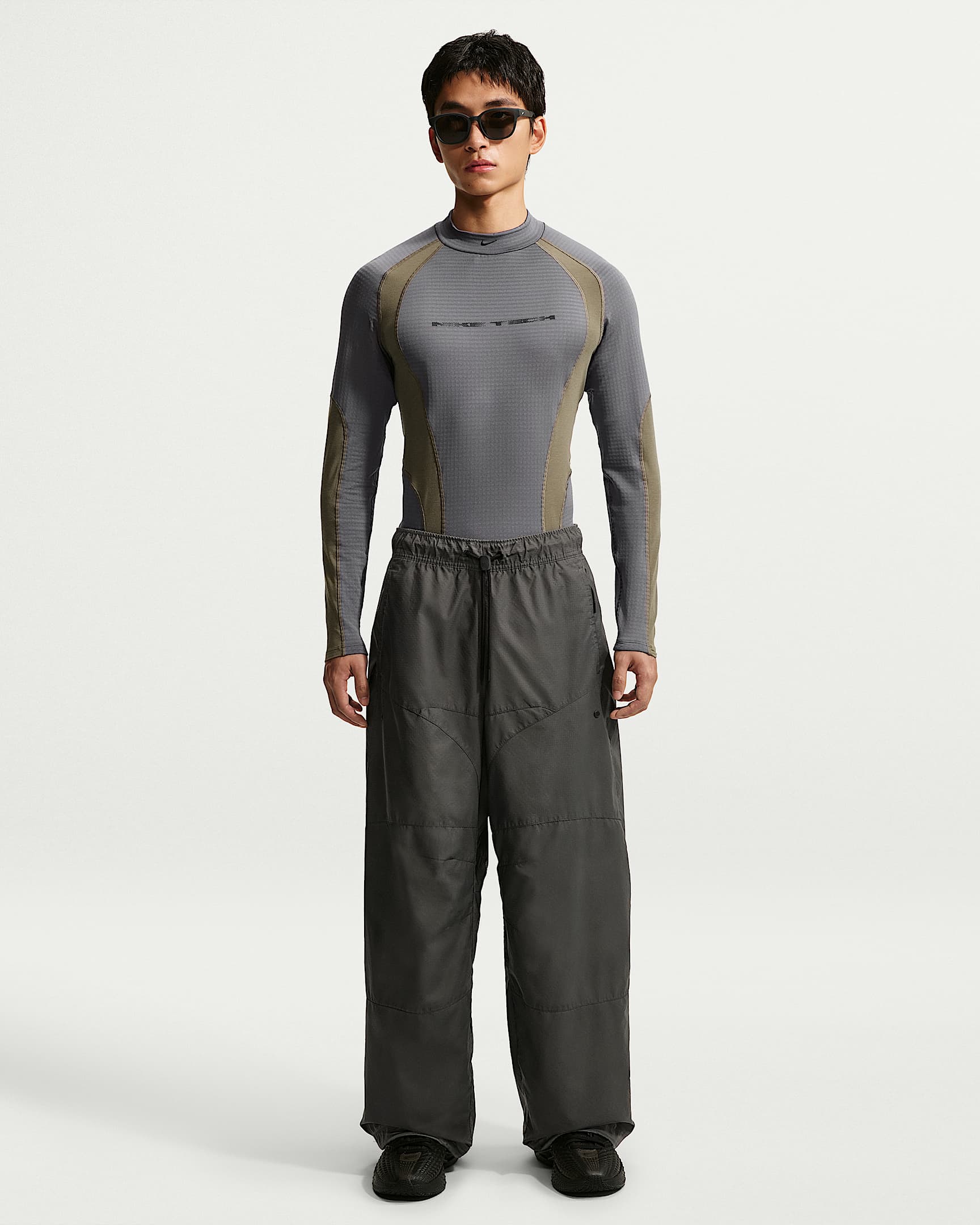 Nike Tech 男子宽松反光长裤 - 黑/黑