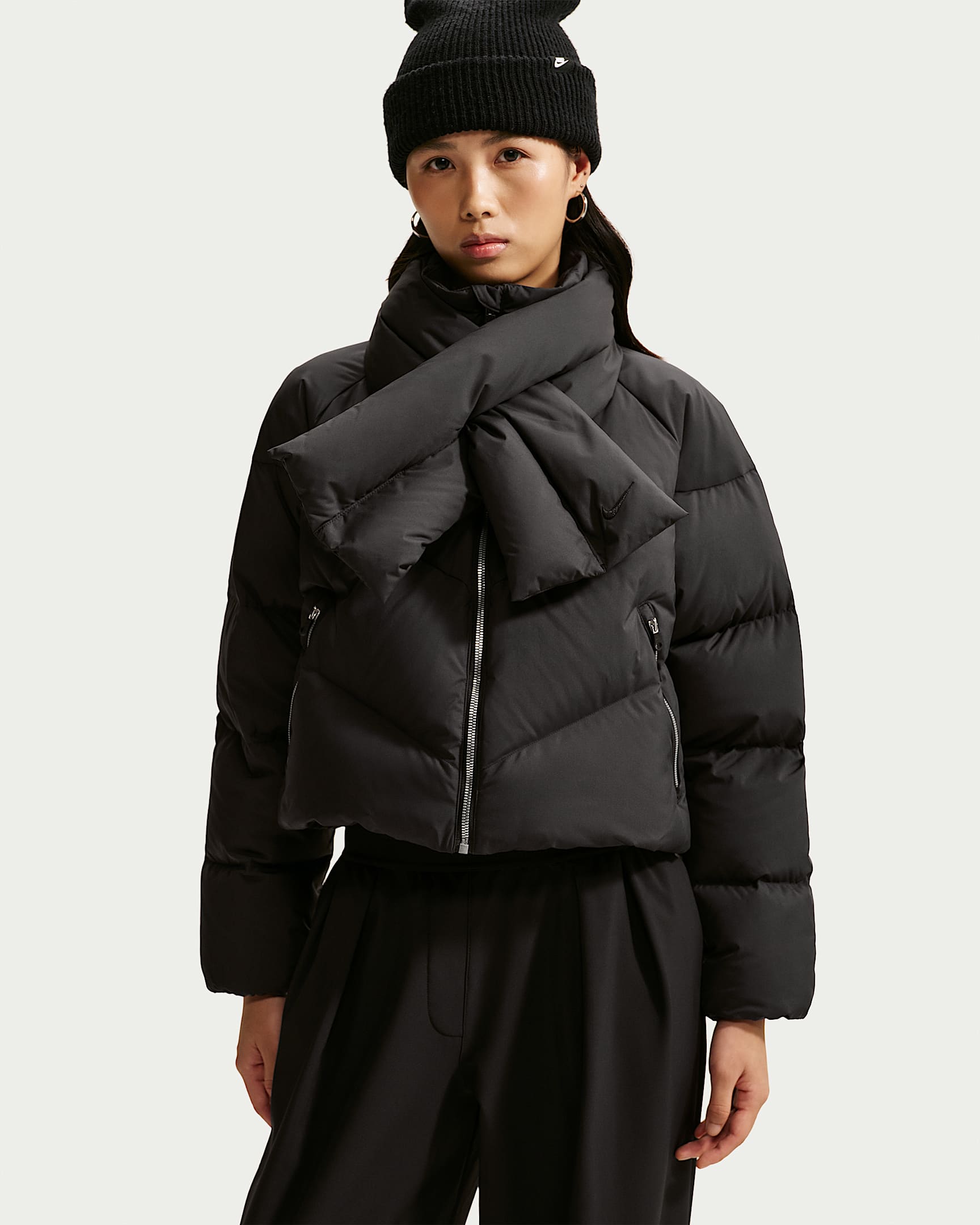 Nike Sportswear Windpuffer Storm-FIT 女子防风拒水宽松羽绒夹克 - 黑/黑/黑