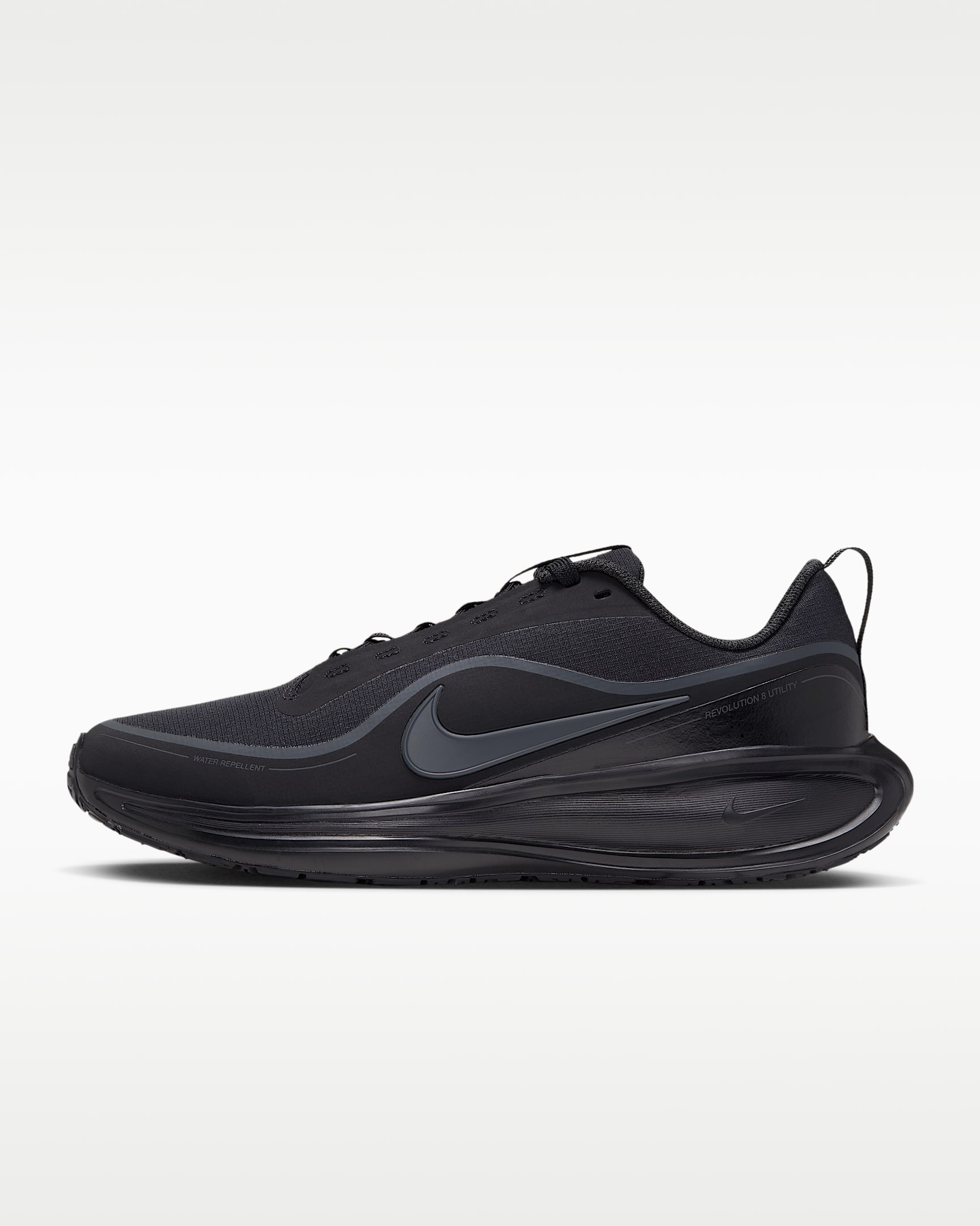 Nike Revolution 8 Utility 女子公路跑步鞋 - 黑/煤黑