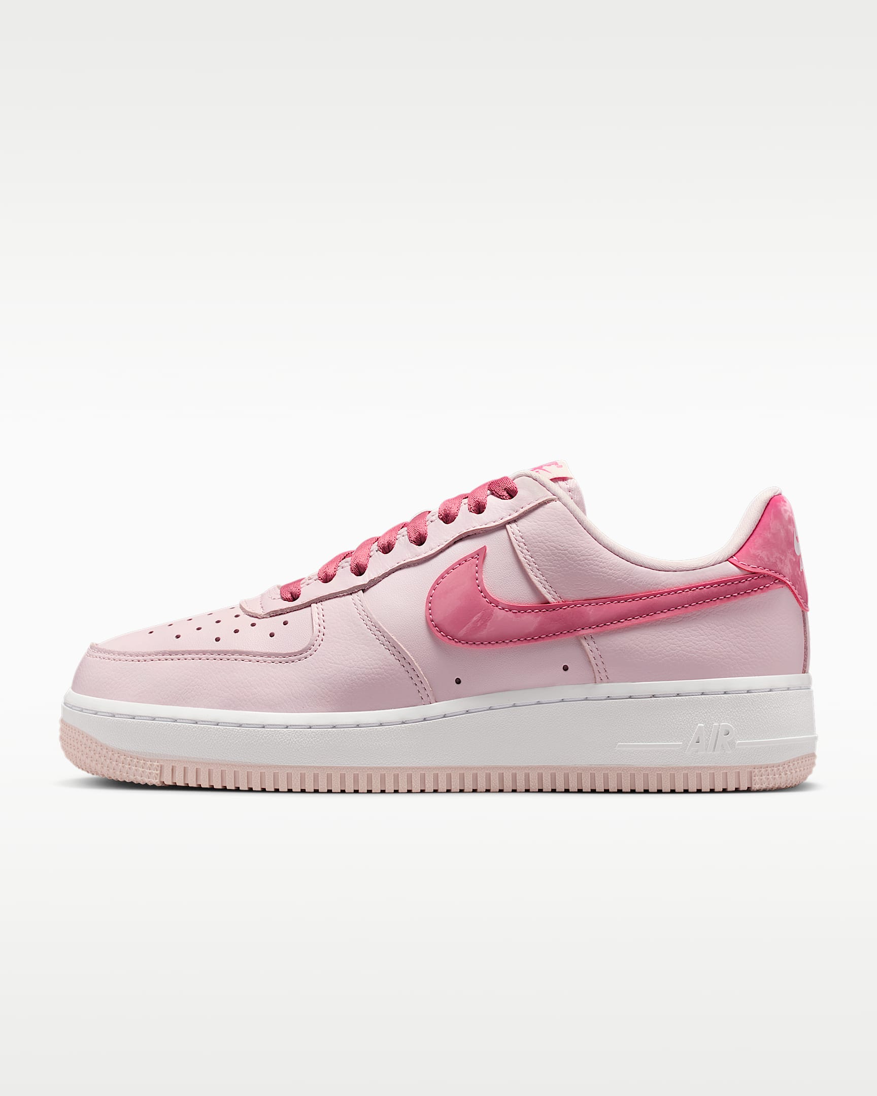 Nike Air Force 1 '07 女子空军一号运动鞋 - 珍珠粉/白色/牡丹红