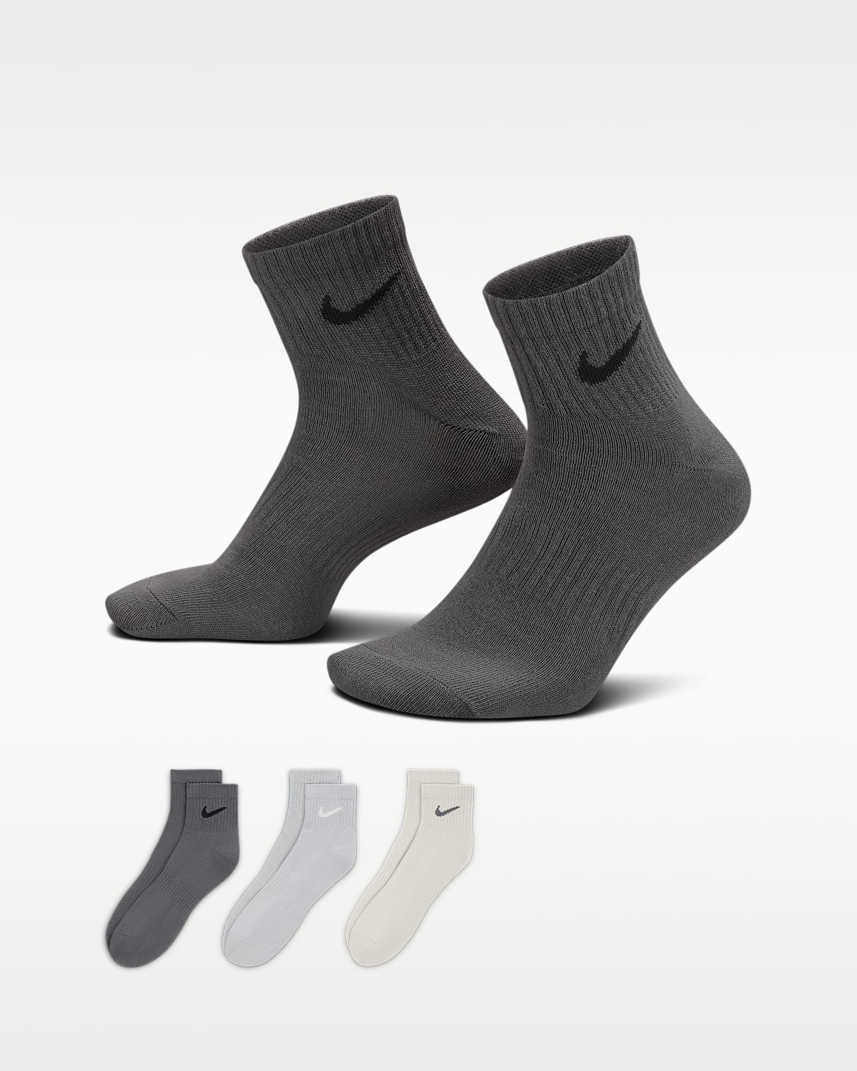 Nike Everyday Lightweight 速干训练短袜（3 双） - 多色