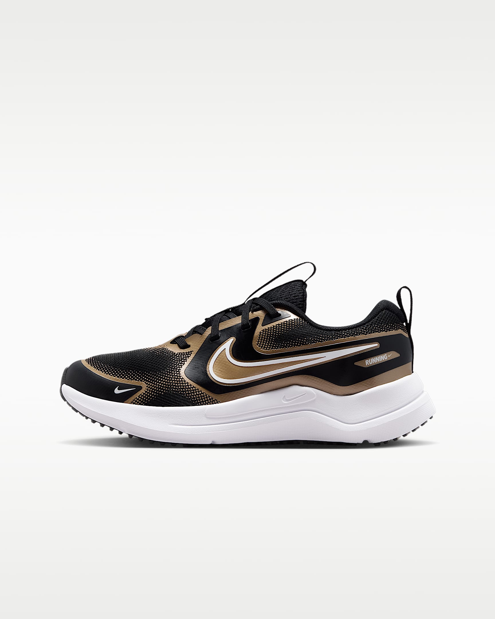 Nike Cosmic Runner SE 耐克宇宙一号大童运动鞋 - 黑/朦胧金/白色
