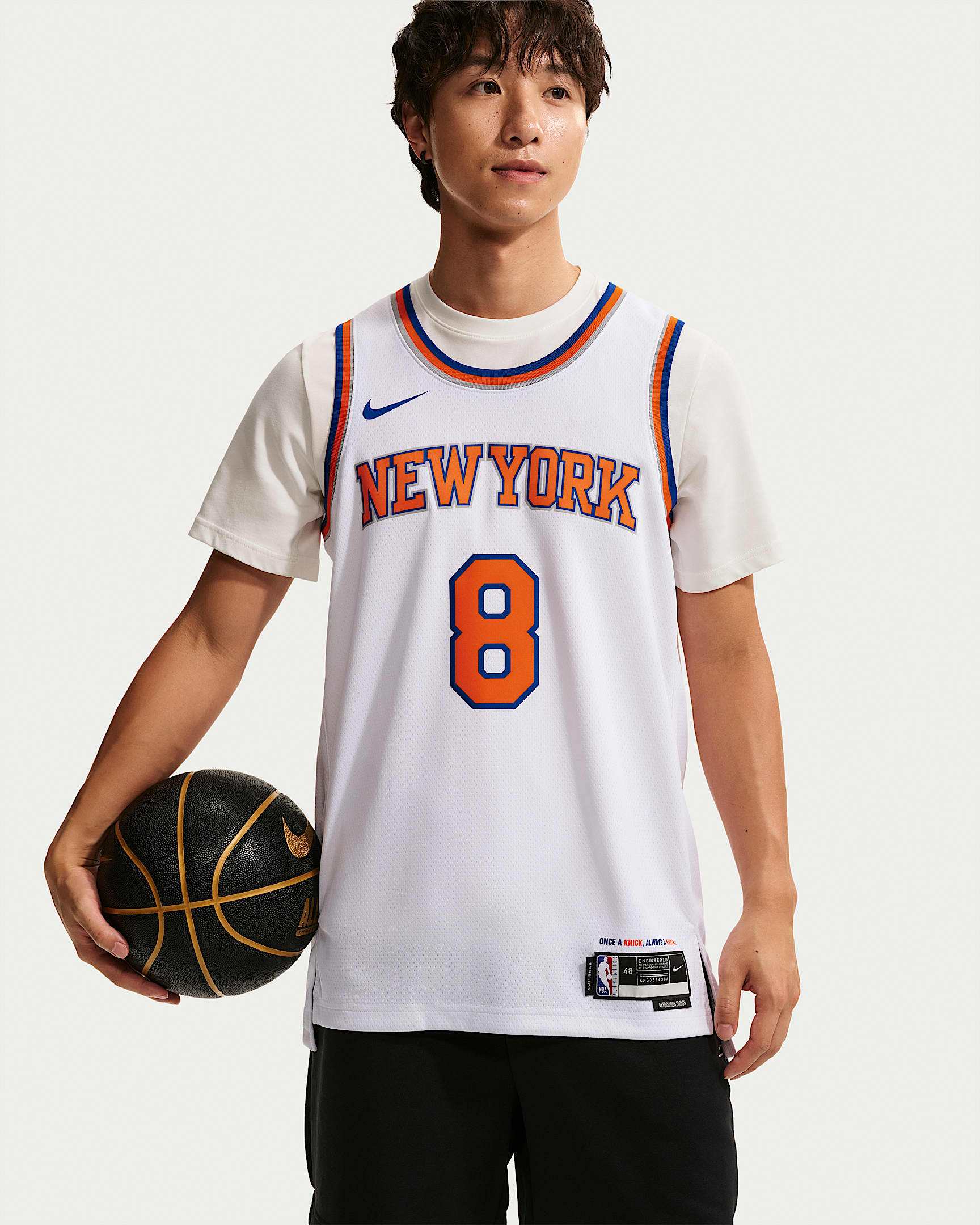 纽约尼克斯队 OG·阿努诺比 (OG Anunoby) Association Edition Nike Dri-FIT NBA Swingman Jersey 速干球衣 - 白色