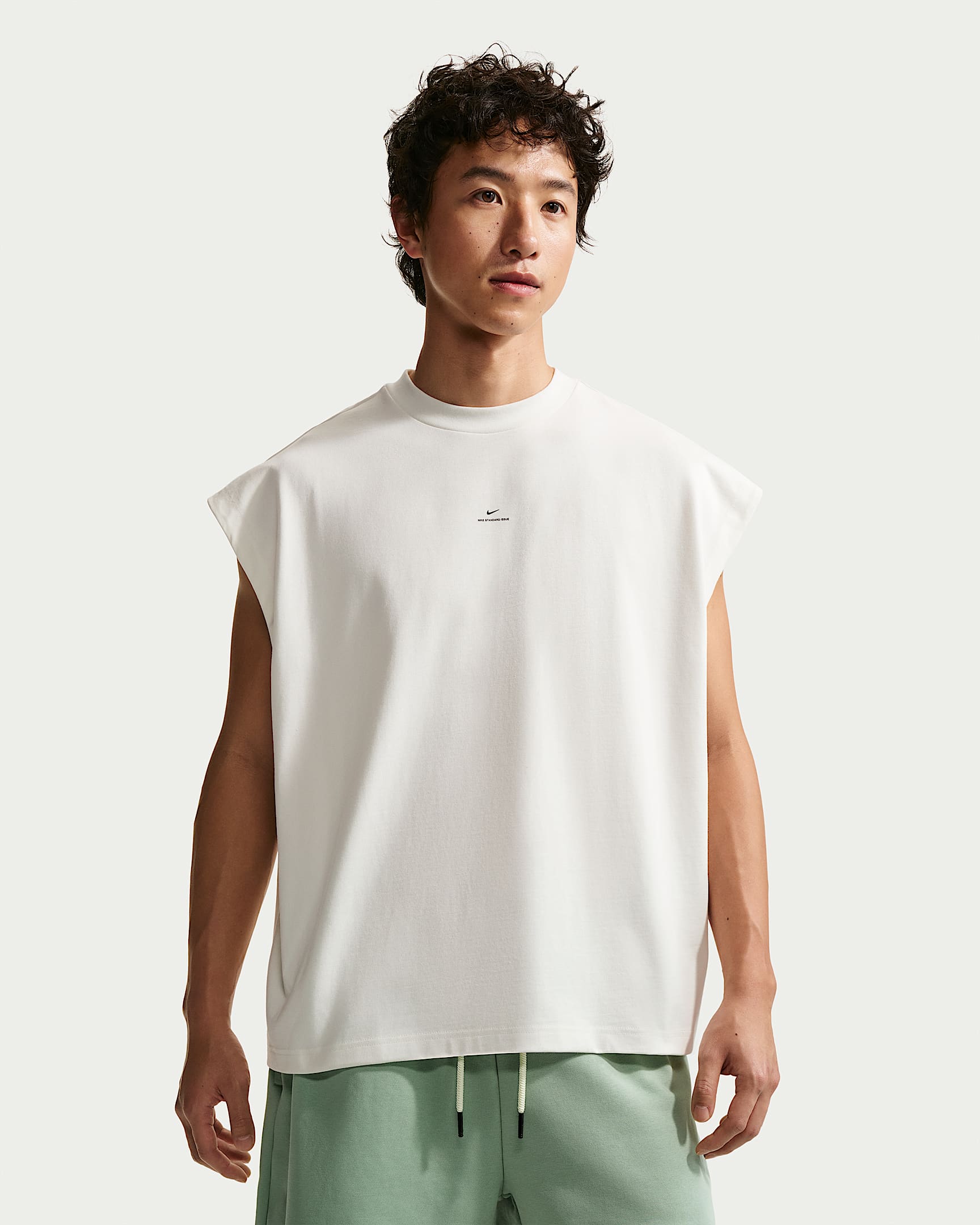 Nike Standard Issue Dri-FIT 耐克篮球小标系列男子速干无袖上衣 - 帆白/黑