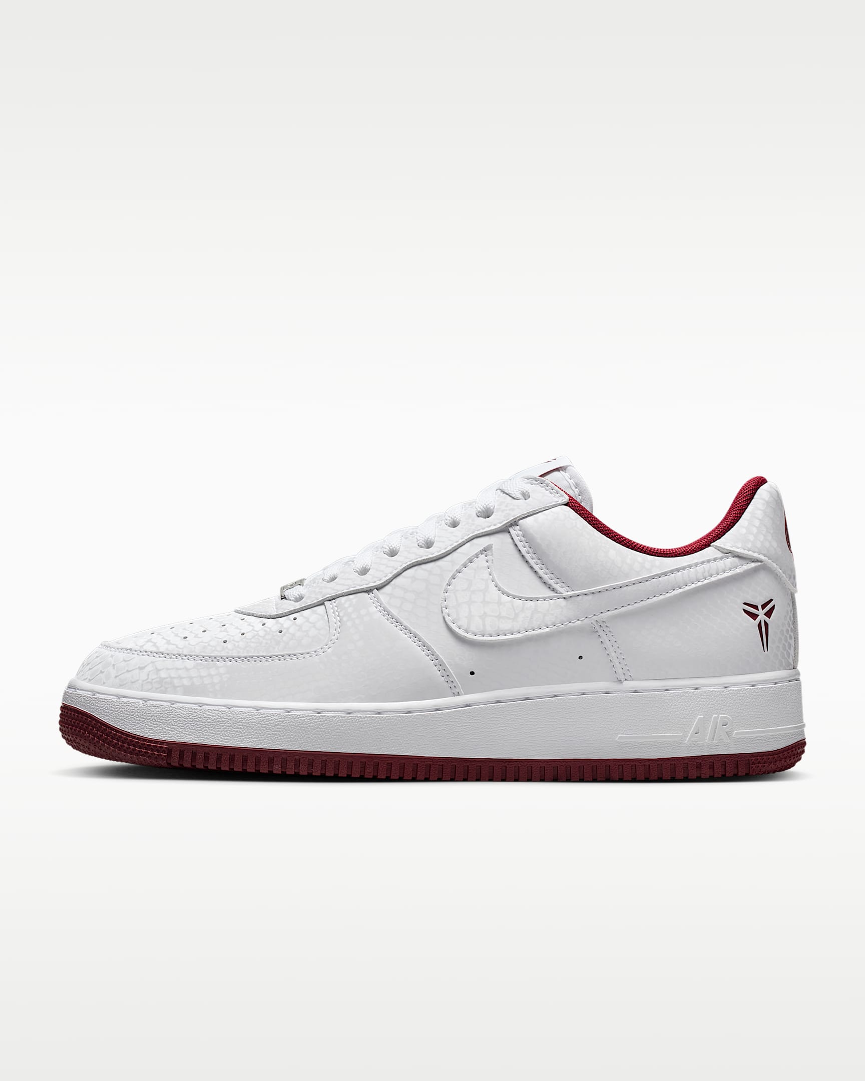 Kobe Air Force 1 Low 科比男子空军一号运动鞋 - 白色/队红