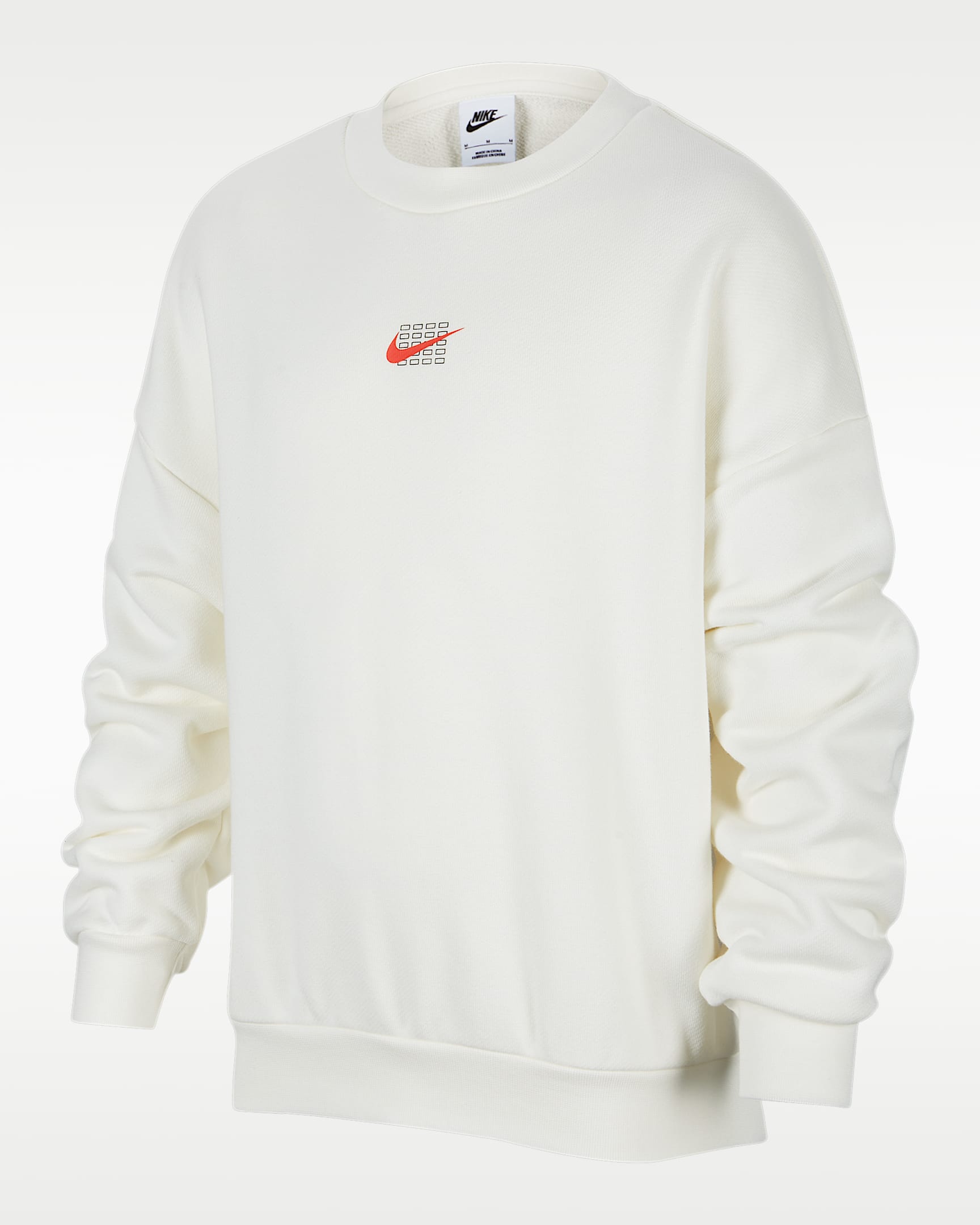 Nike Sportswear 大童 Oversize 风圆领针织运动衫 - 帆白
