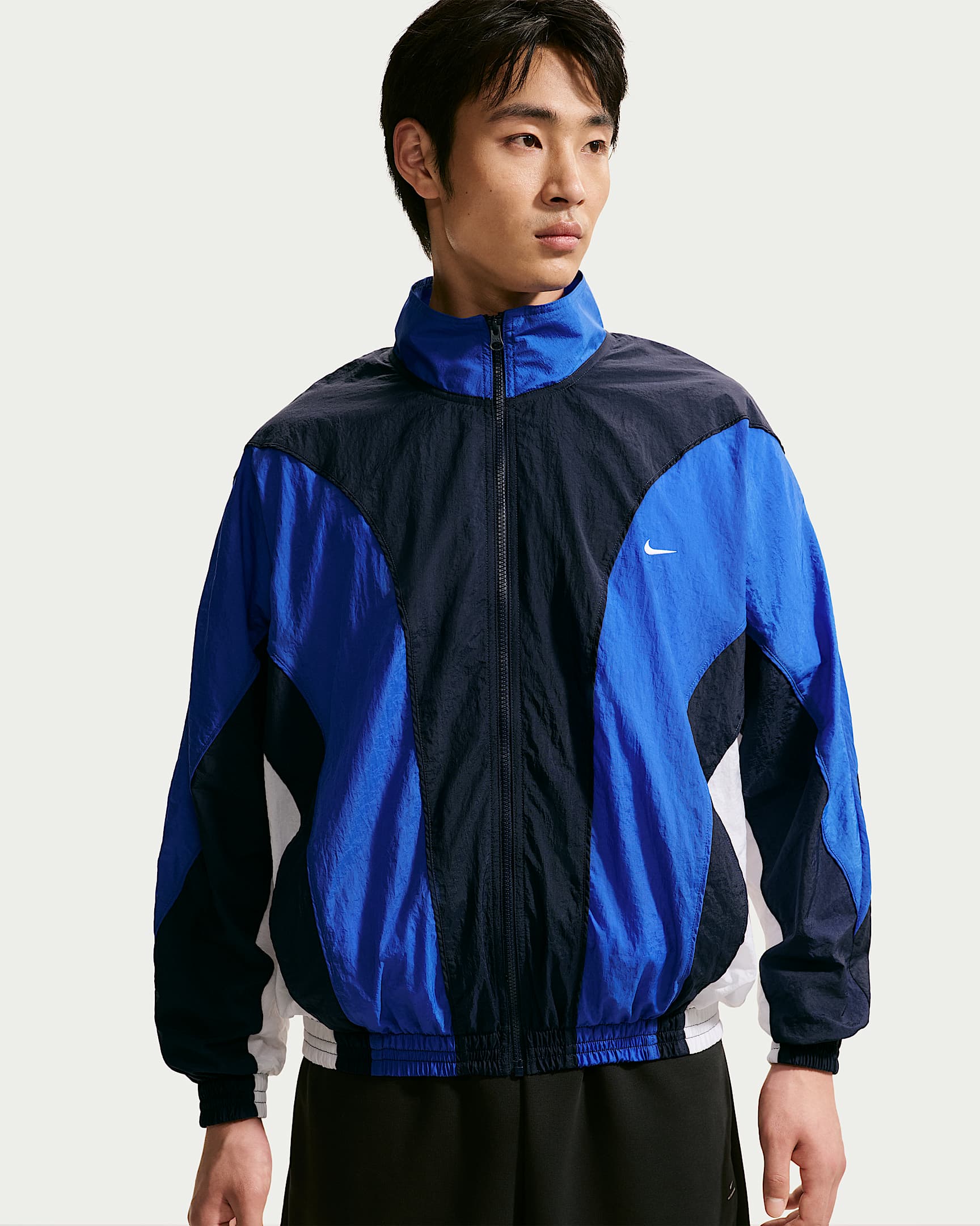 Nike 男子篮球夹克 - 黑曜石色/游戏宝蓝/白色/白色
