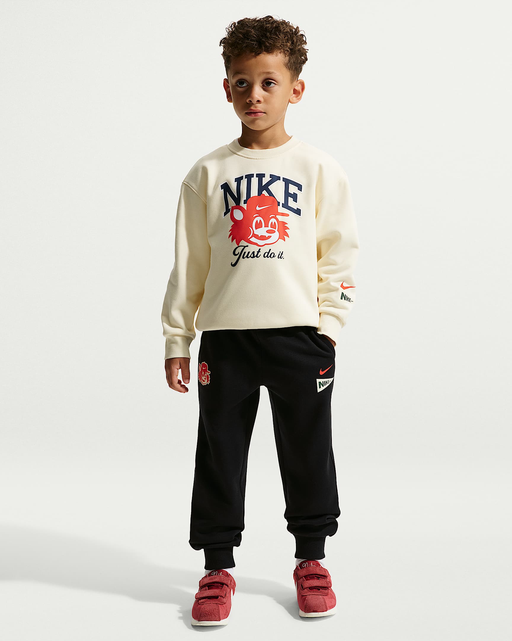 Nike 幼童柔软加绒长裤 - 黑