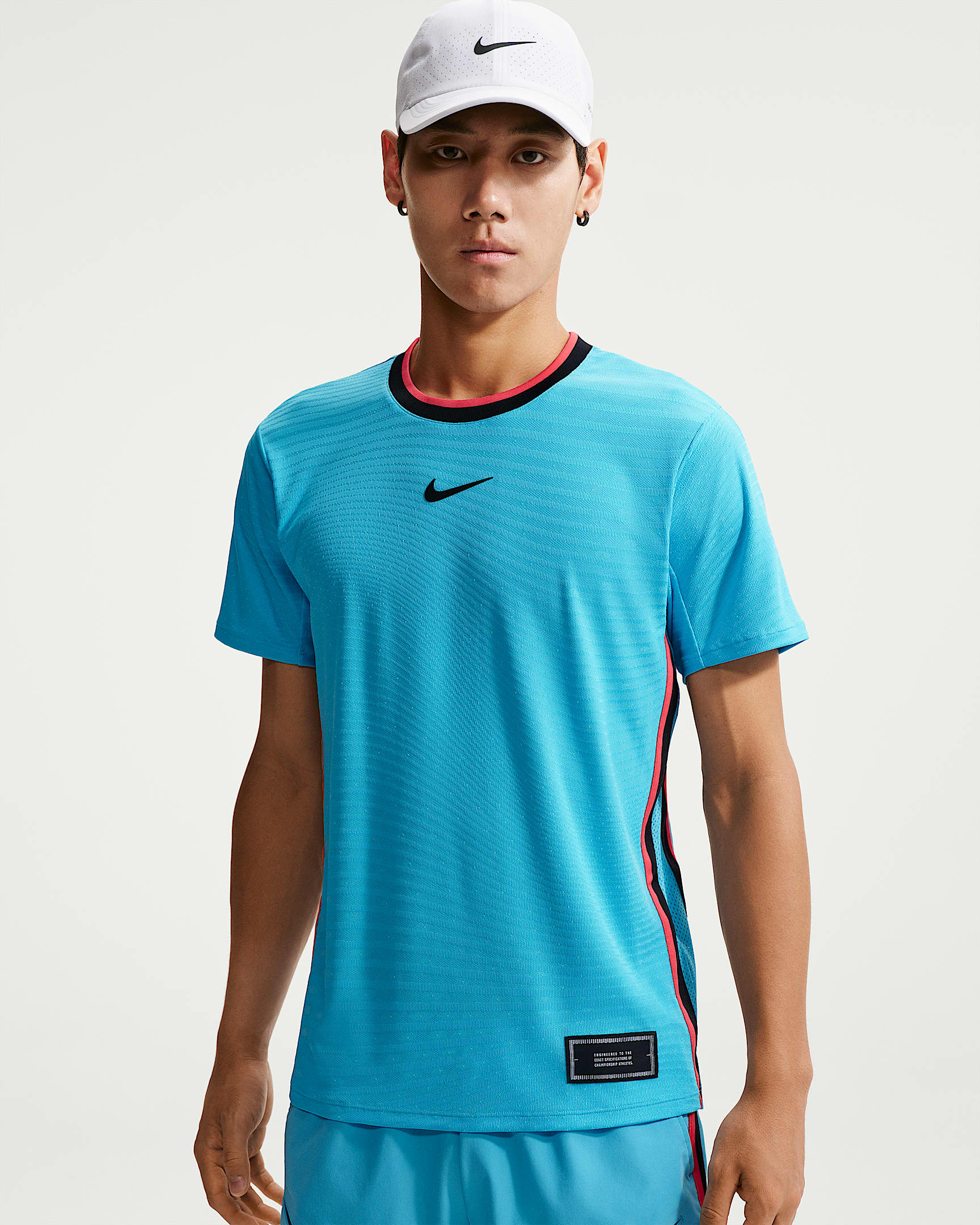 NikeCourt Slam Aero-FIT 男子短袖网球上衣 - 波罗的海蓝/黑