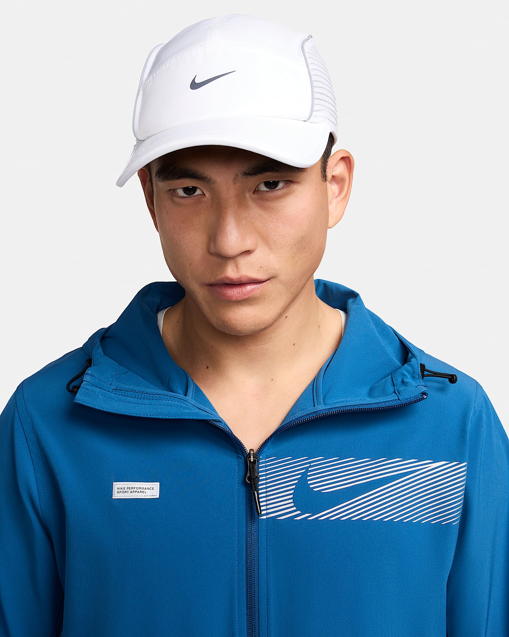 Nike Dri-FIT ADV Fly AeroAdapt 速干软顶运动帽 - 白色/煤黑/黑