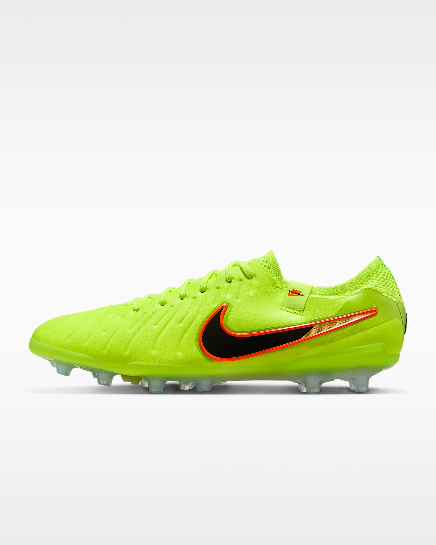 Nike Tiempo Legend 10 Elite 耐克传奇系列 AG 人造草地低帮足球鞋 - 荧光黄/黑