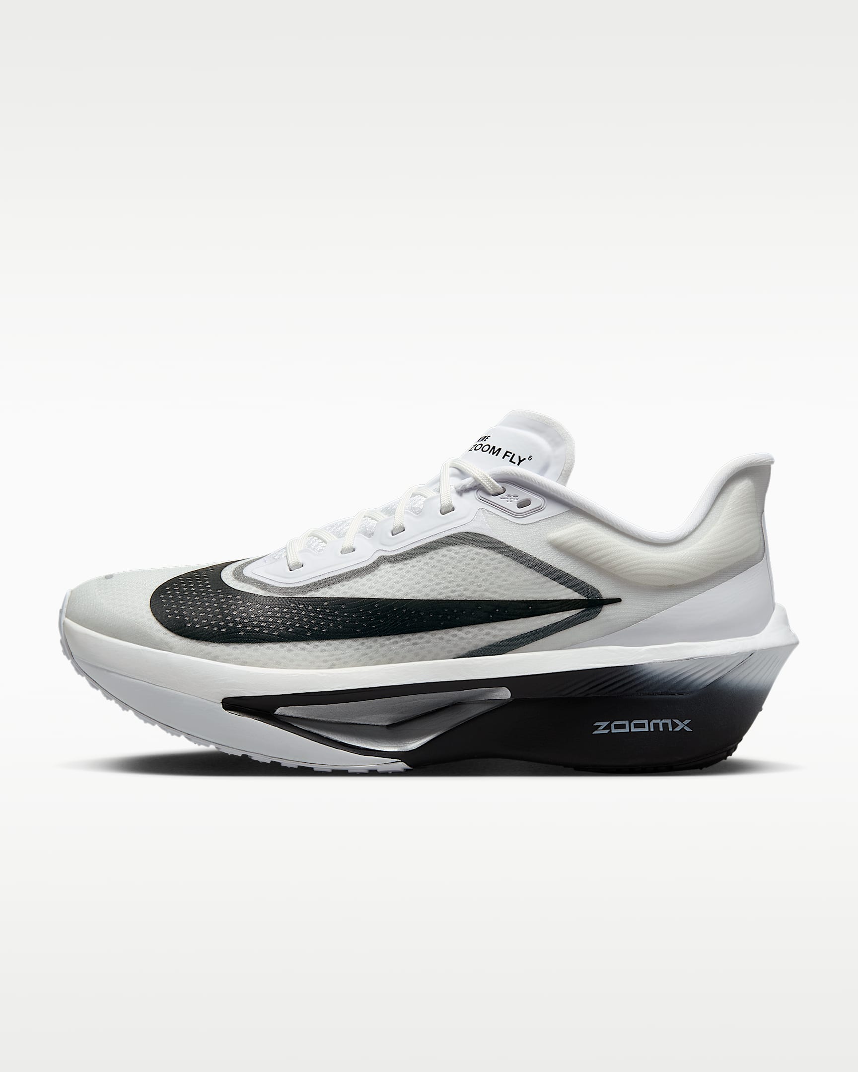 Nike Zoom Fly 6 男子公路竞速跑步鞋 - 白色/烟灰/金属银/黑