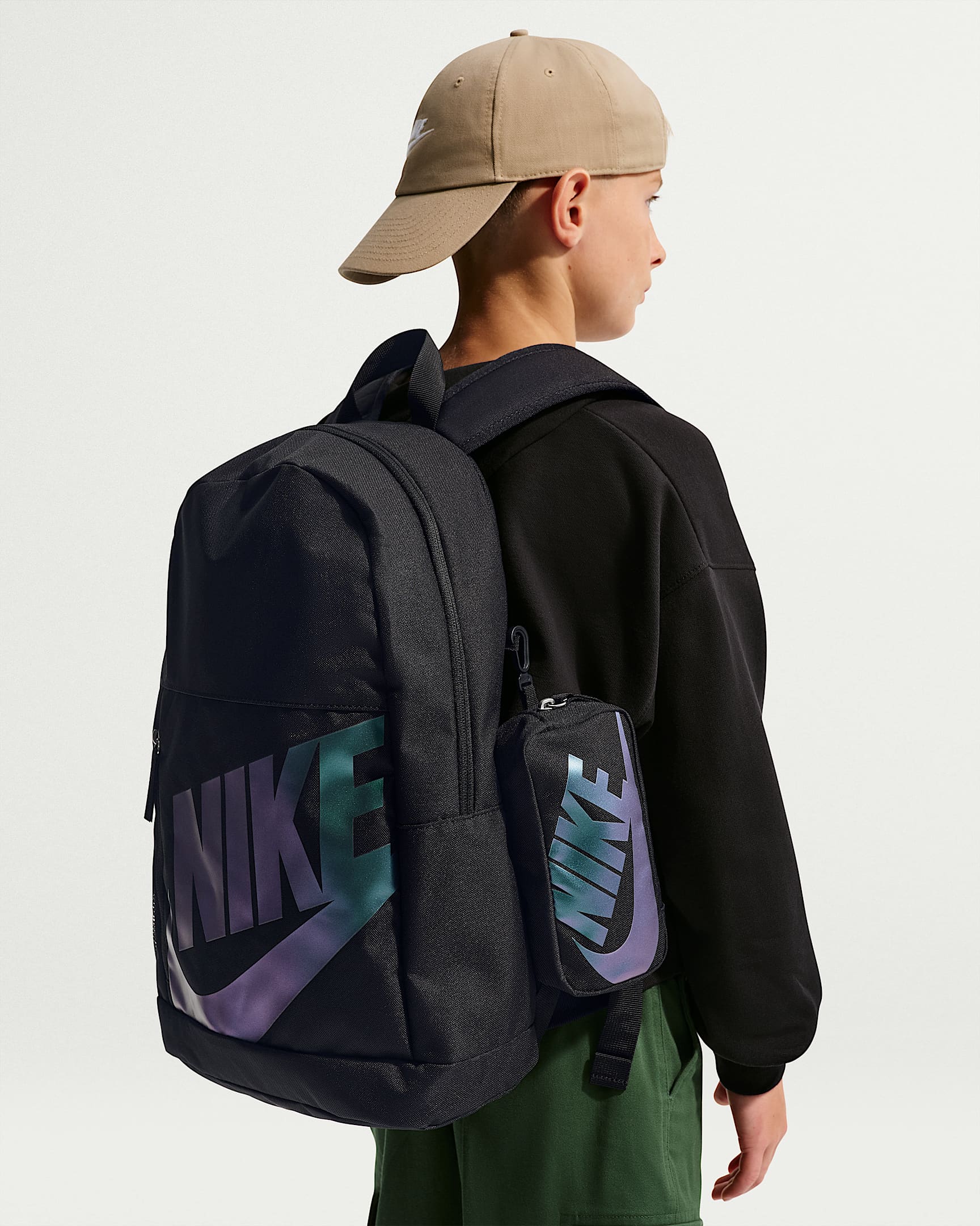 Nike Elemental 儿童双肩包 - 黑/黑