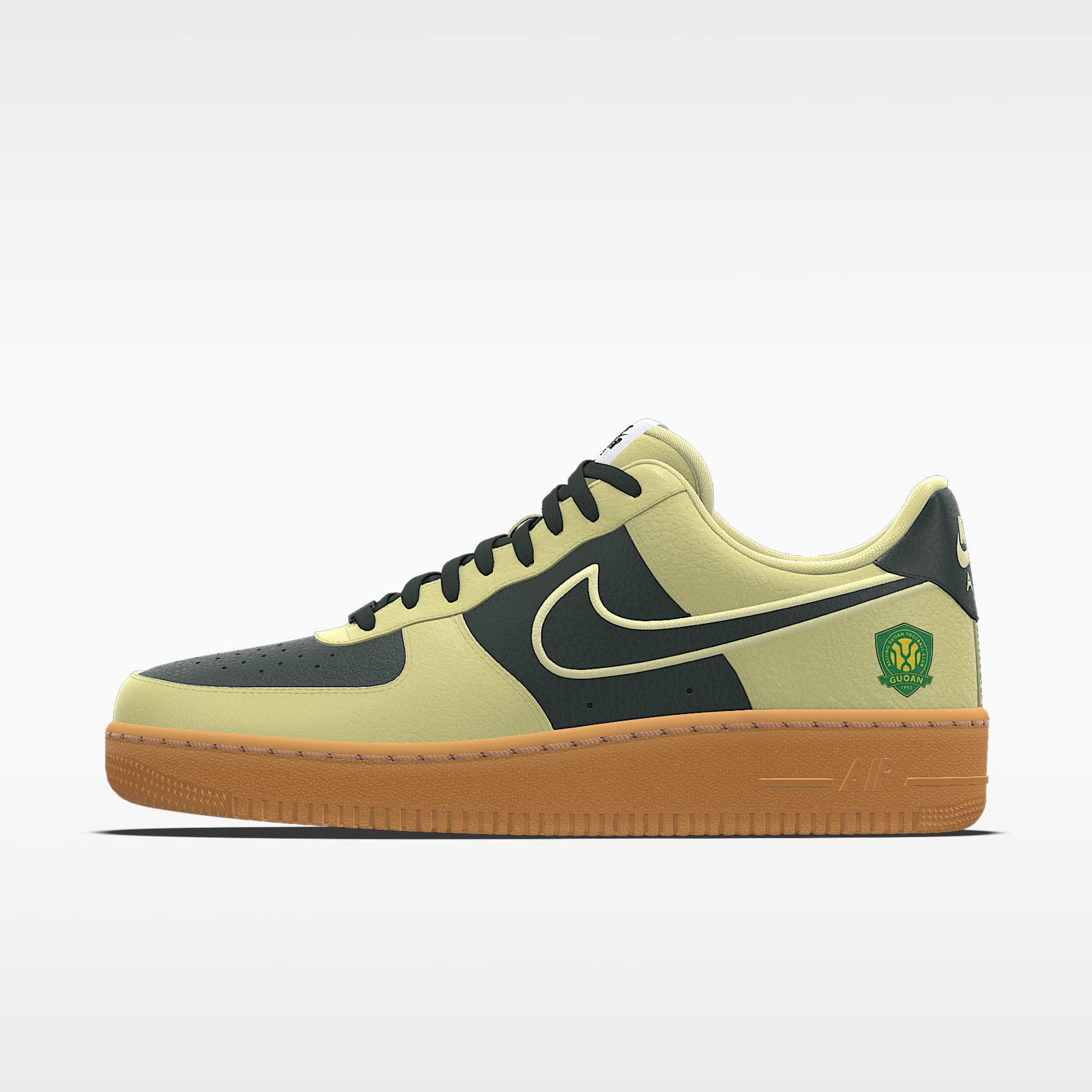 Nike Air Force 1 Low By CSL 专属定制运动鞋 - 绿色/黄色