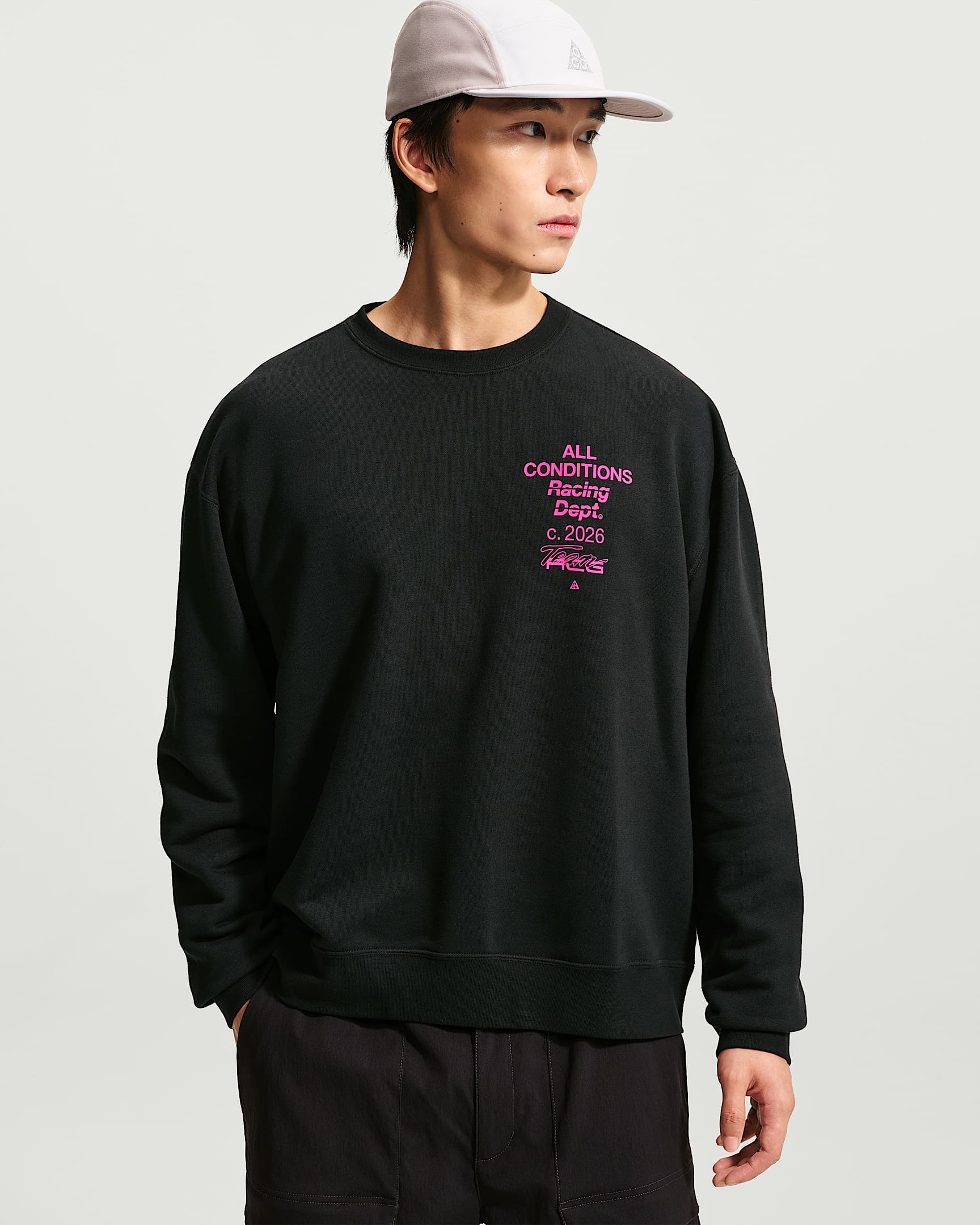 ACG Tuff Fleece Dri-FIT 男子速干圆领运动衫 - 黑