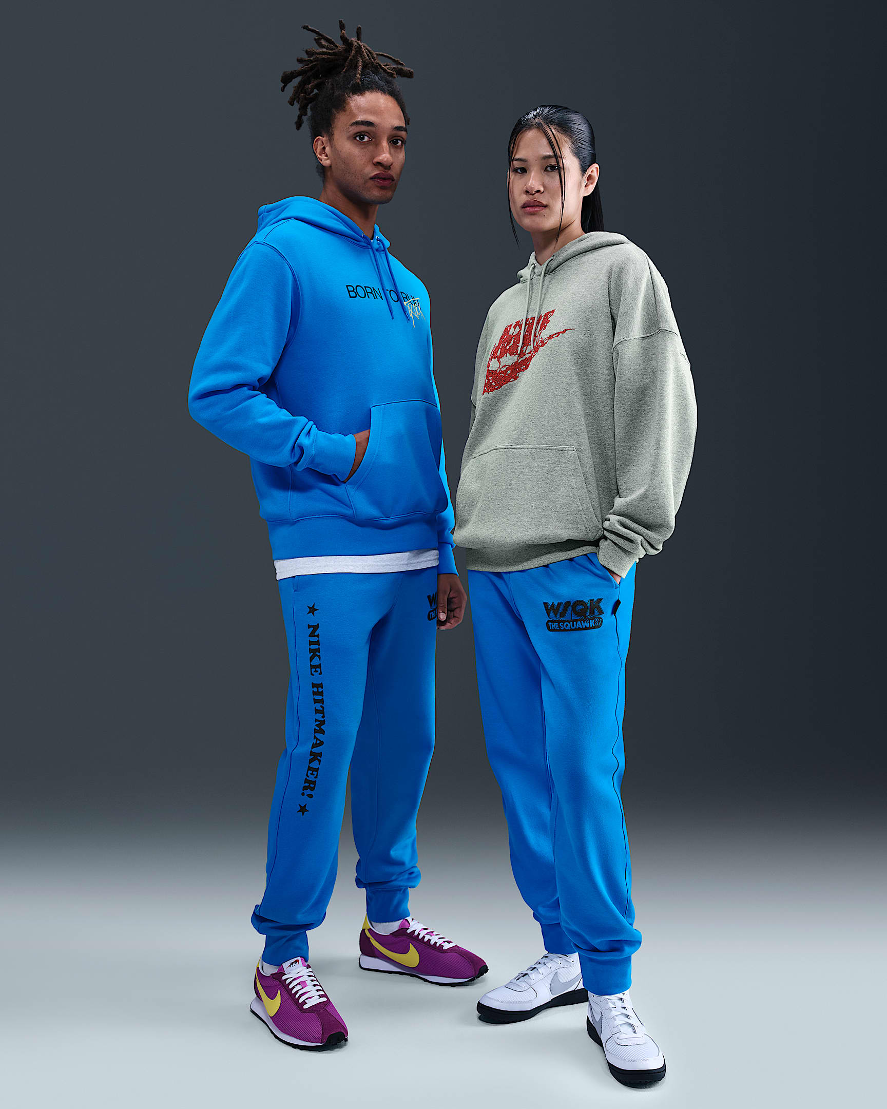 Nike x Stranger Things 怪奇物语系列男子加绒长裤 - 浅清透蓝/浅清透蓝