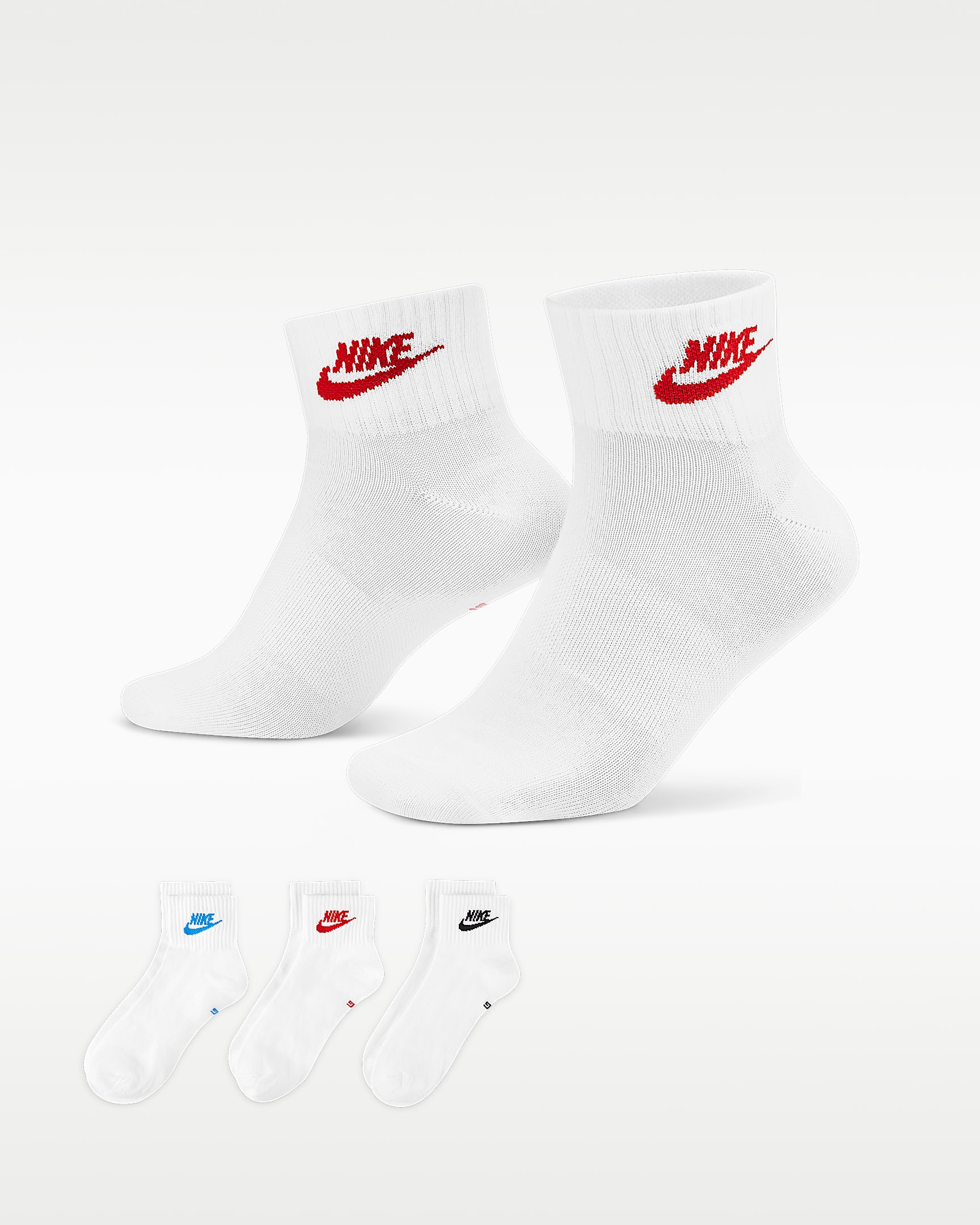 Nike Everyday Essential 运动短袜（3 双） - 多色