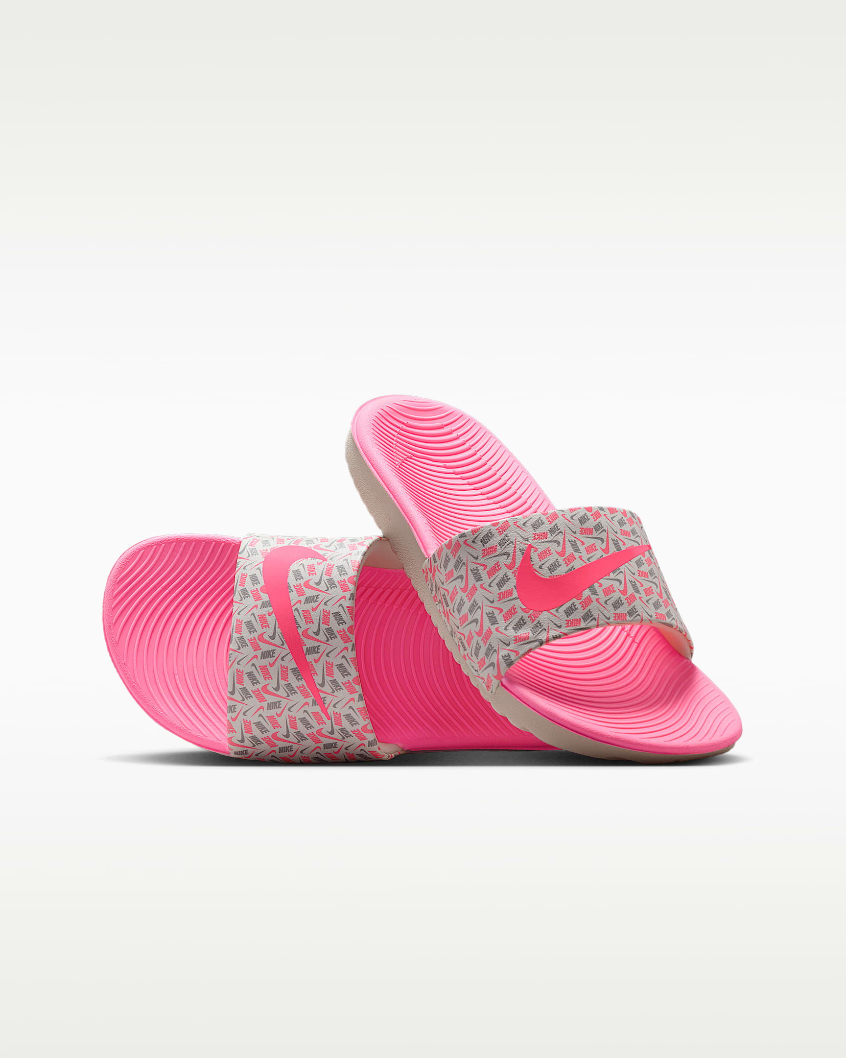 Nike Kawa 大童拖鞋 - 帆白/温和灰绿/霞光粉