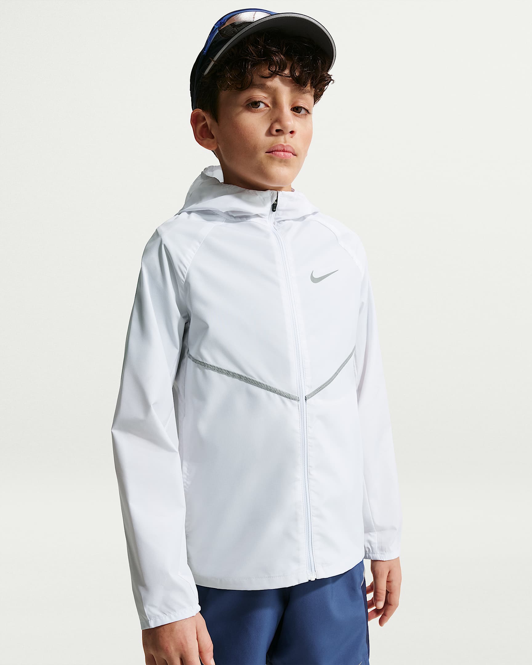 Nike Miler 马年限定脱缰系列新年款大童拒水夹克防晒衣皮肤衣 - 白色