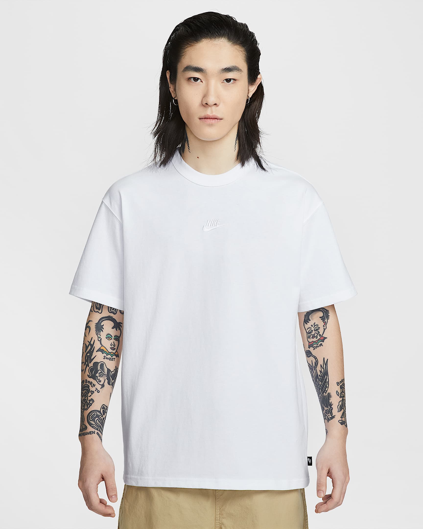 Nike Sportswear Premium Essentials 男子短袖T恤 - 白色
