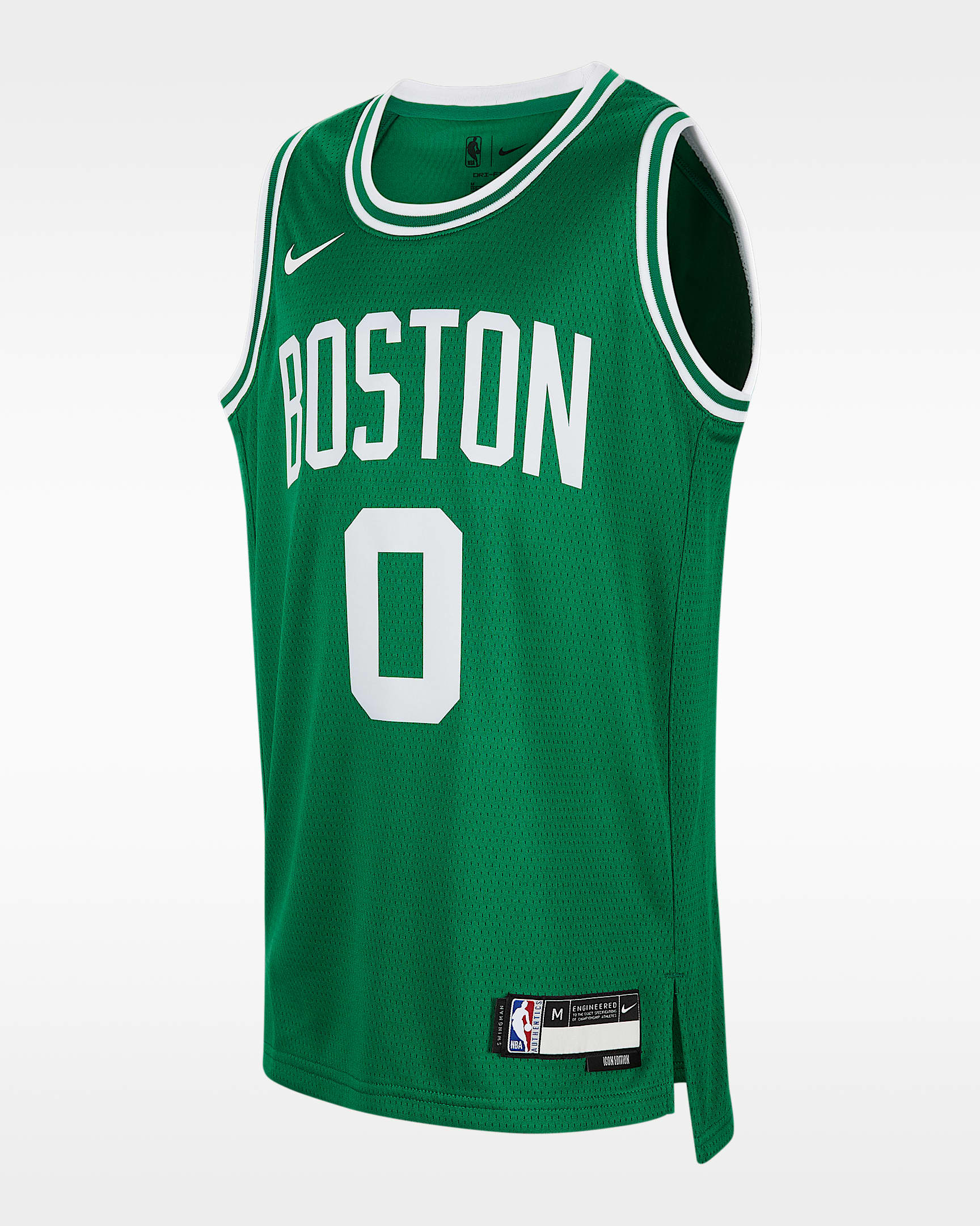波士顿凯尔特人队杰森·塔图姆 (Jayson Tatum) Icon Edition Nike NBA Swingman Jersey 大童（男孩）速干球衣 - 苜蓿绿